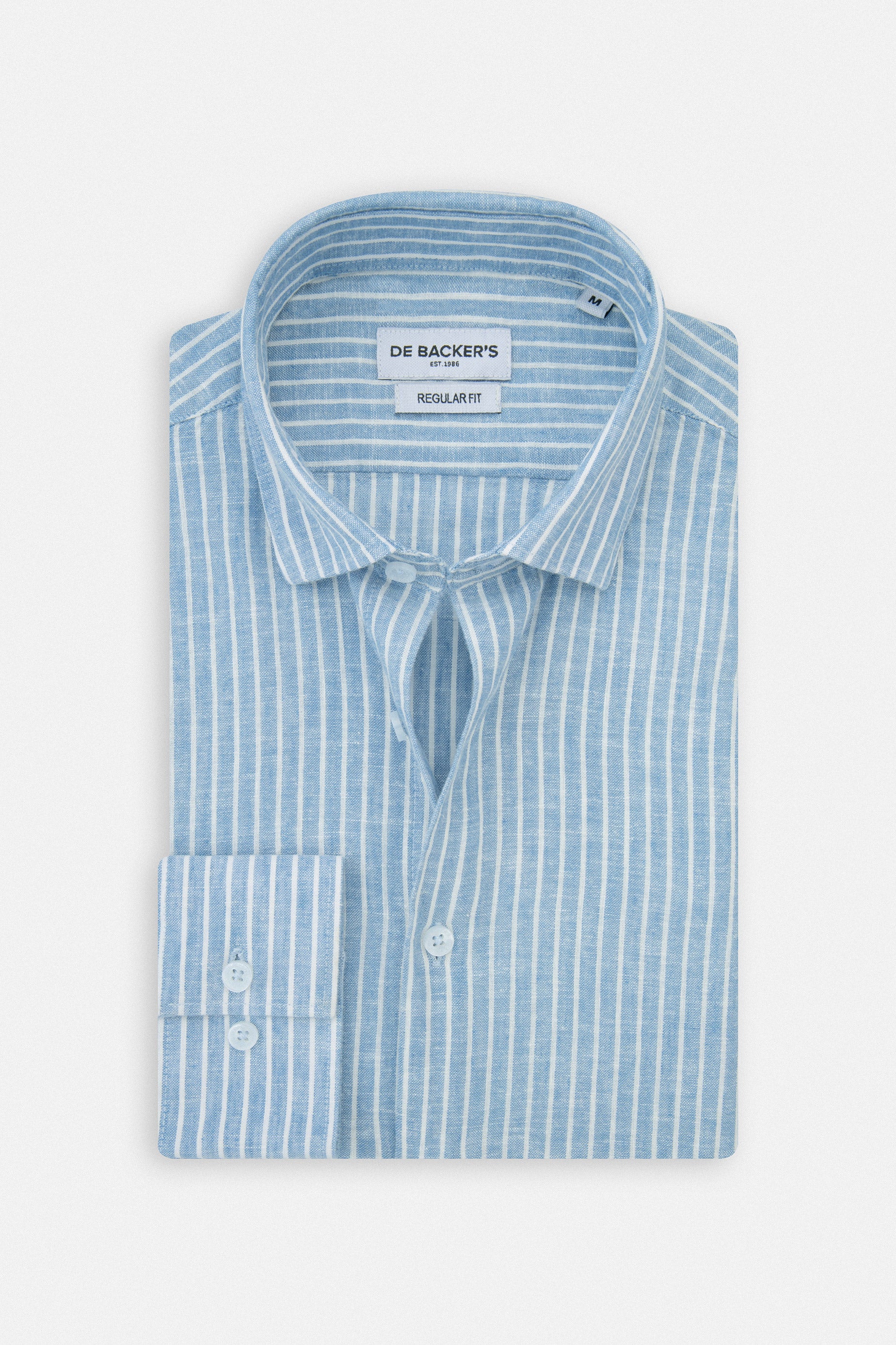 Striped Light Blue Smart Casual Shirt