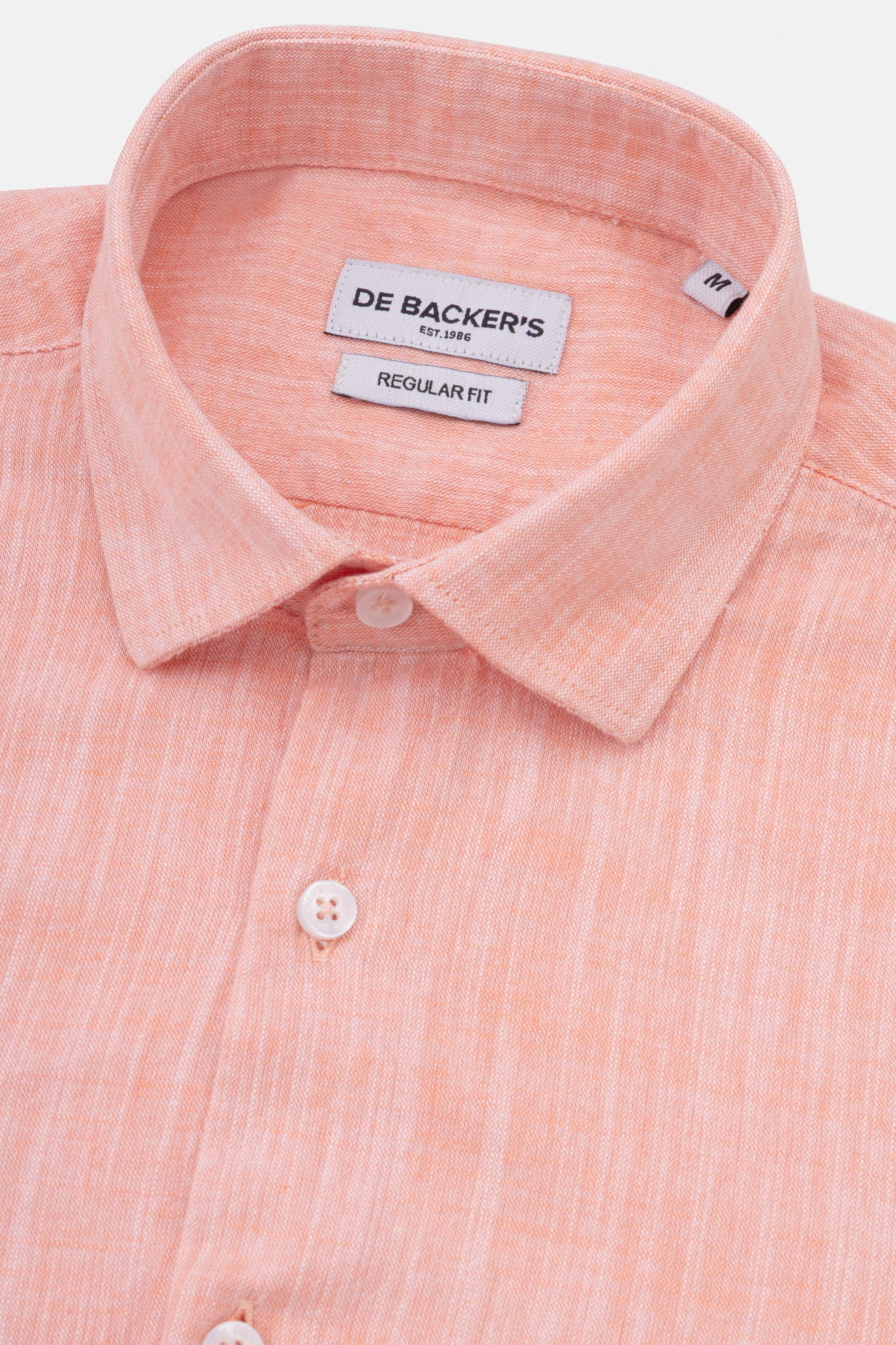 Striped Light Orange Smart Casual Shirt