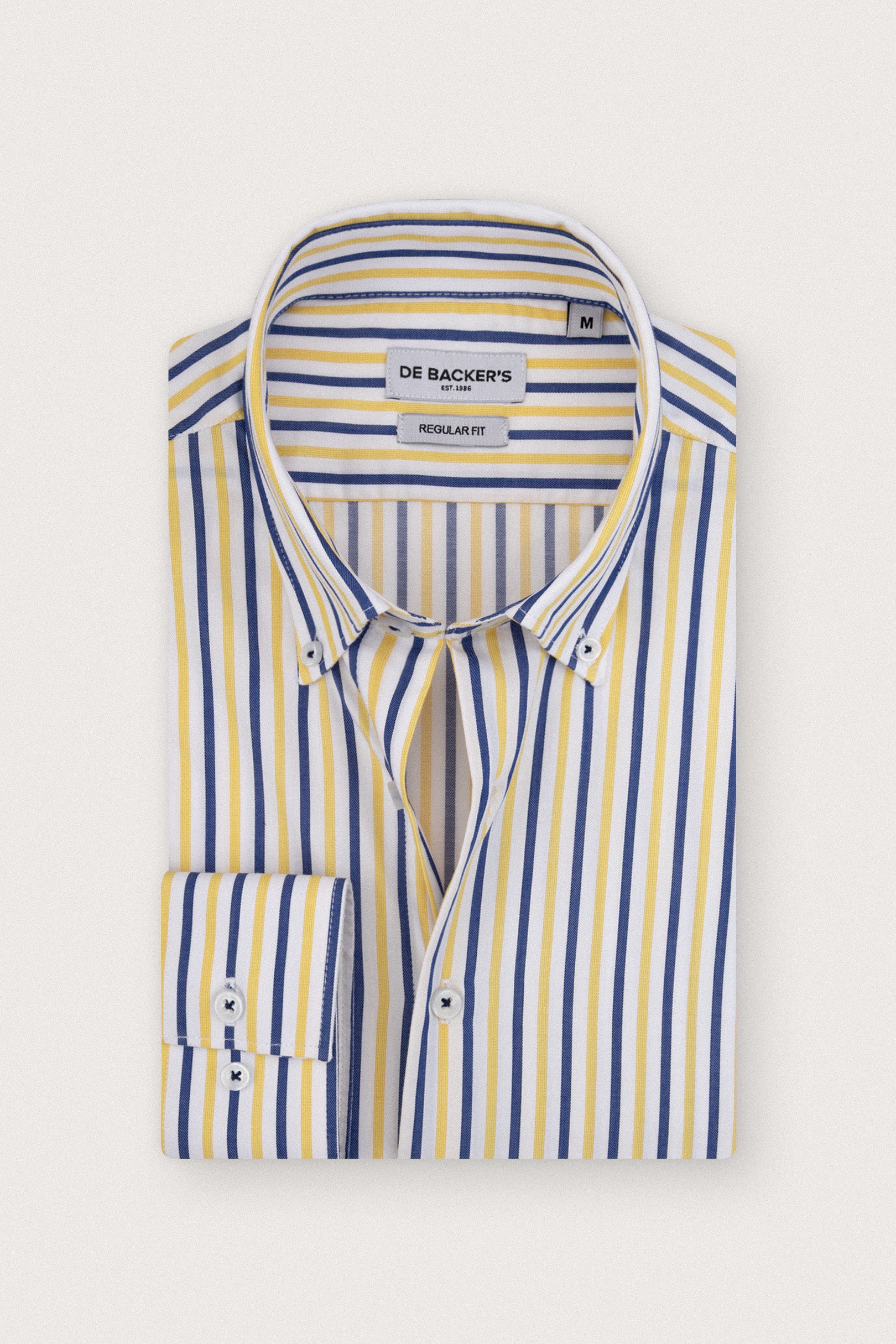 Yellow Striped Smart Casual Shirt