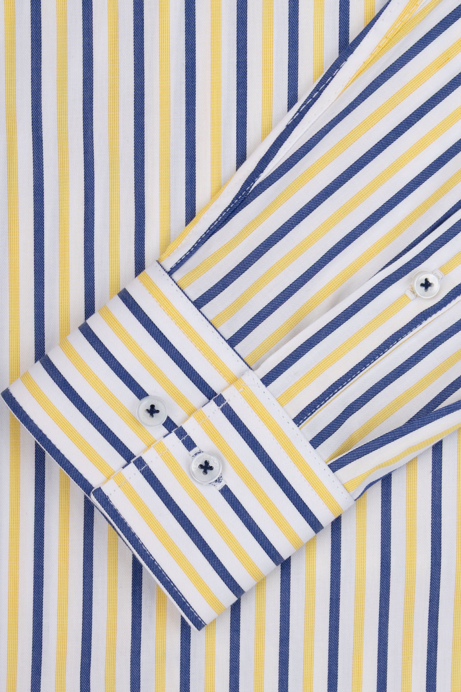 Yellow Striped Smart Casual Shirt