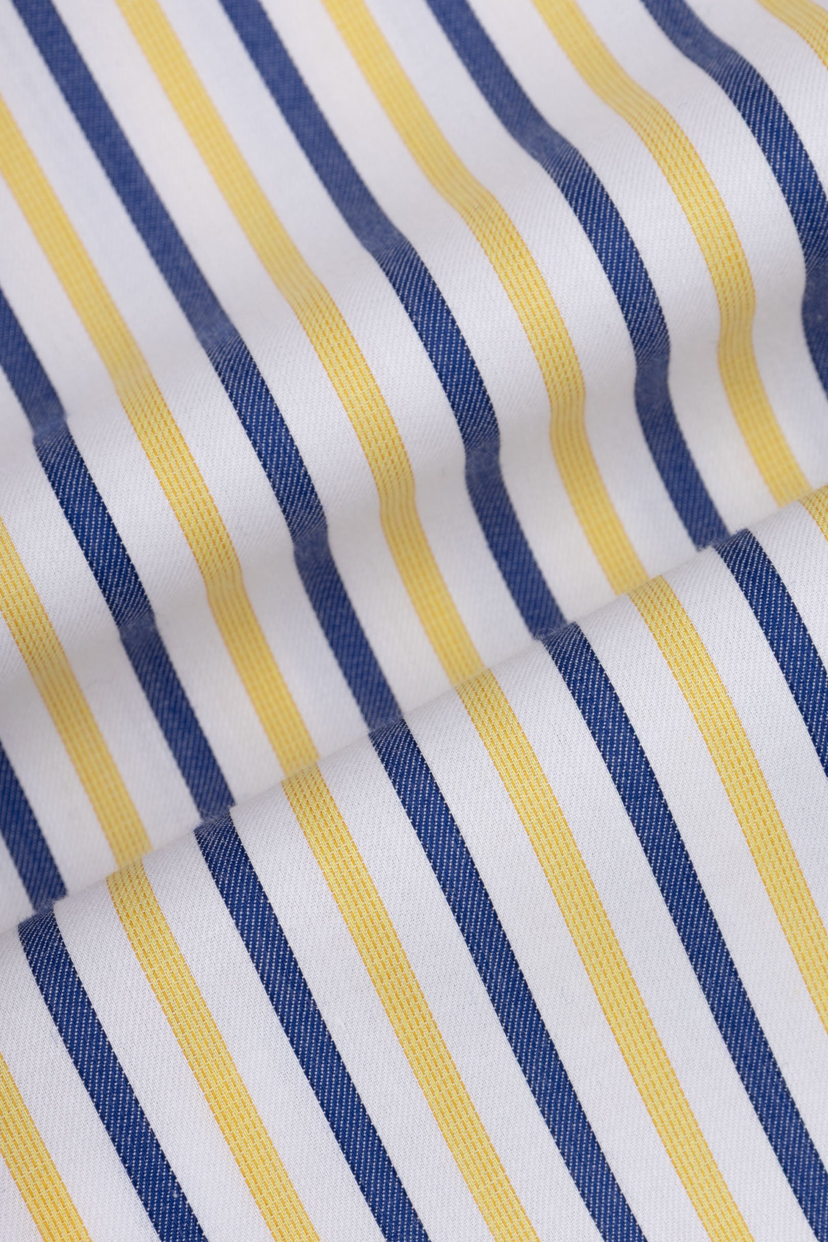 Yellow Striped Smart Casual Shirt