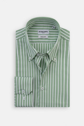 Striped Pistachio Bamboo Casual Shirt
