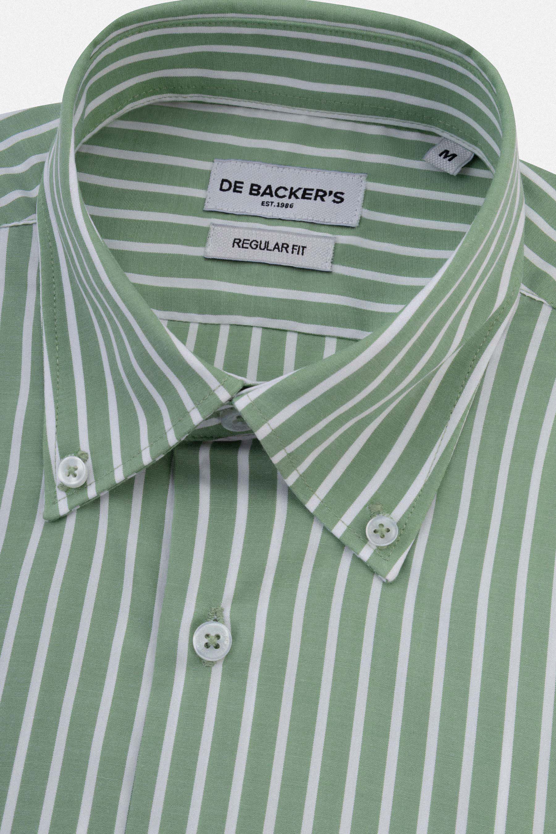 Striped Pistachio Bamboo Casual Shirt