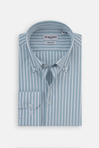 Striped Petroleum Bamboo Casual Shirt
