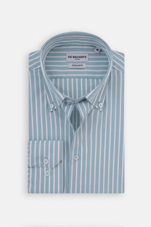 Striped Petroleum Bamboo Casual Shirt