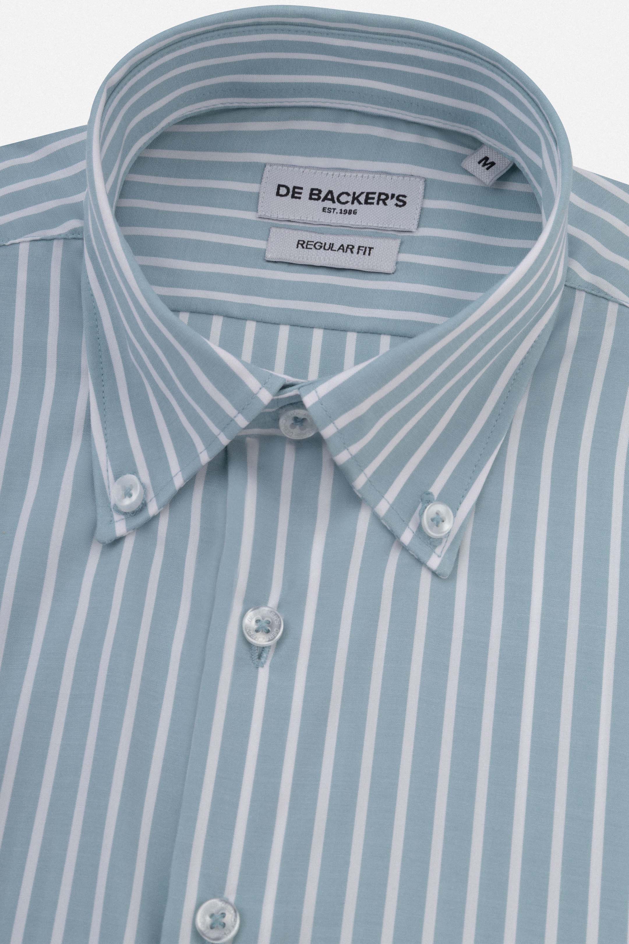 Striped Petroleum Bamboo Casual Shirt