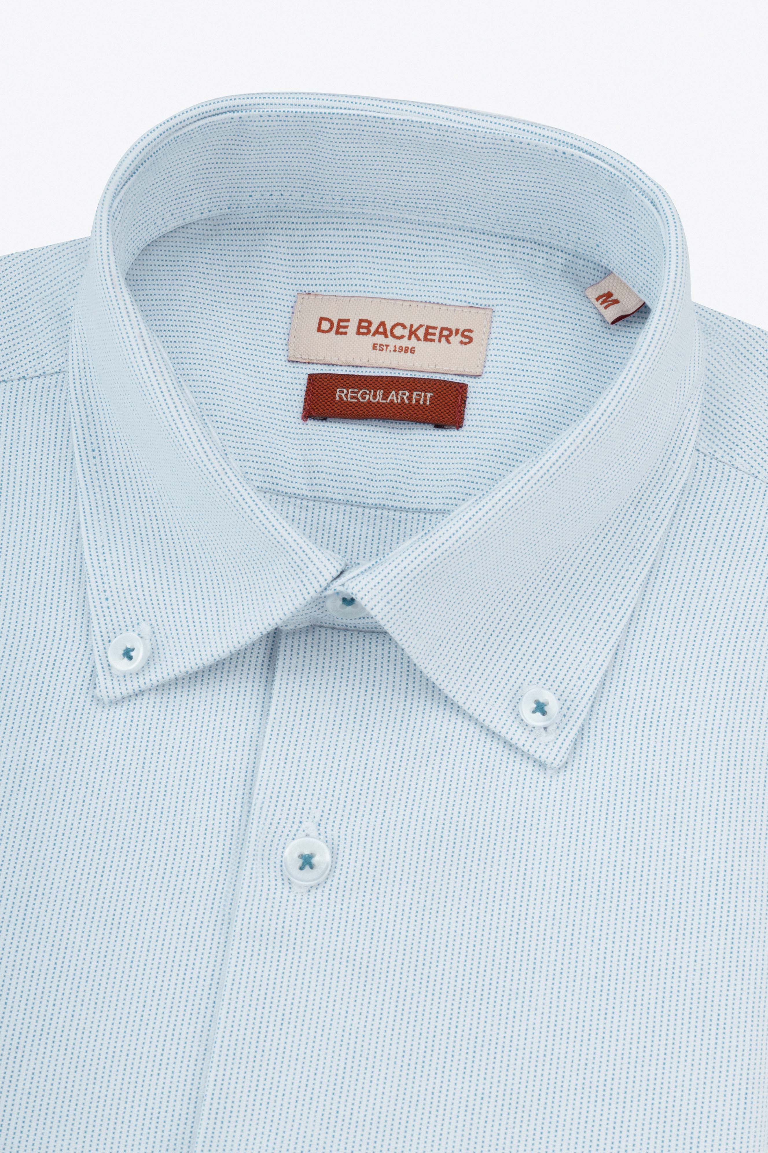 Jacquard Light Blue Casual Shirt