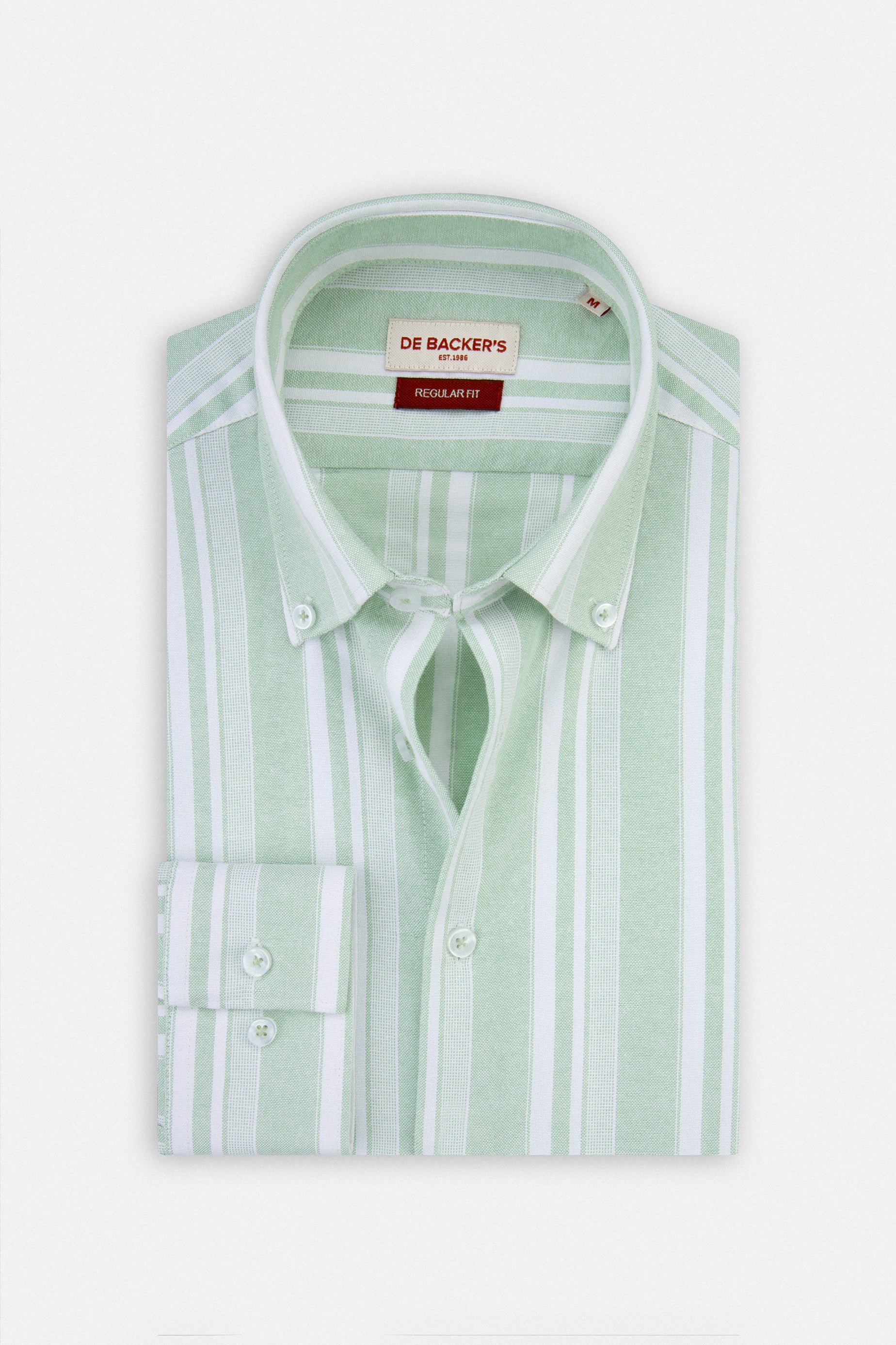 Striped Light Green Casual Shirt