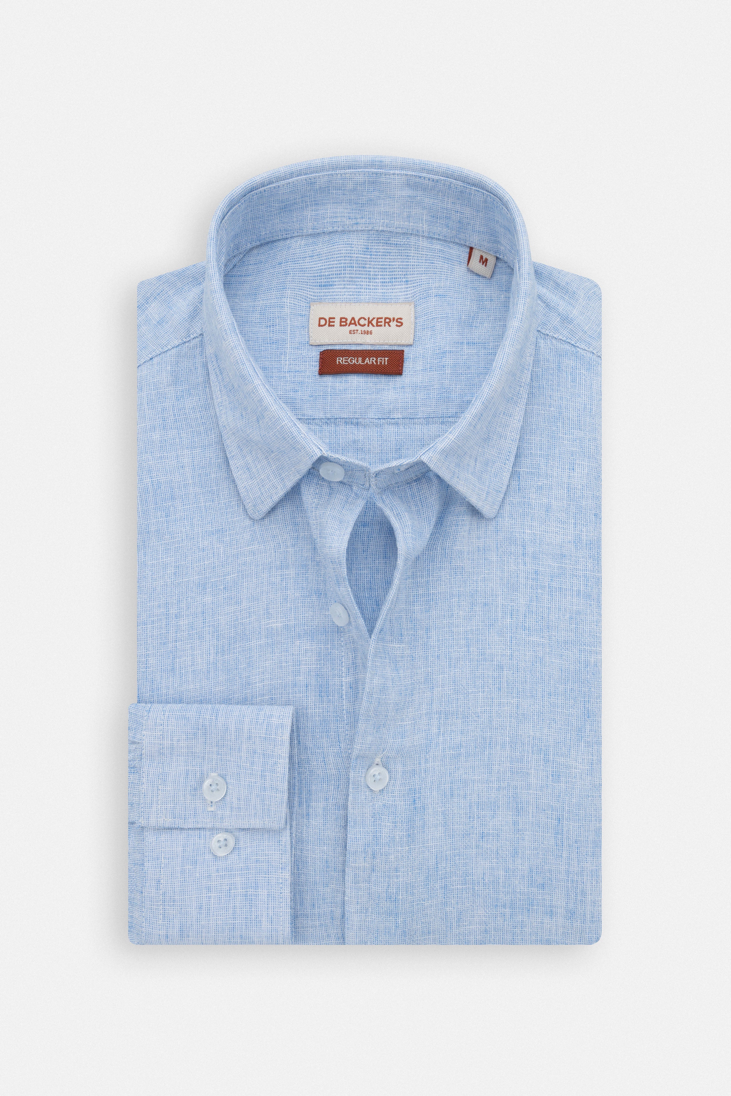 Light Blue Linen Blend Smart Casual Shirt