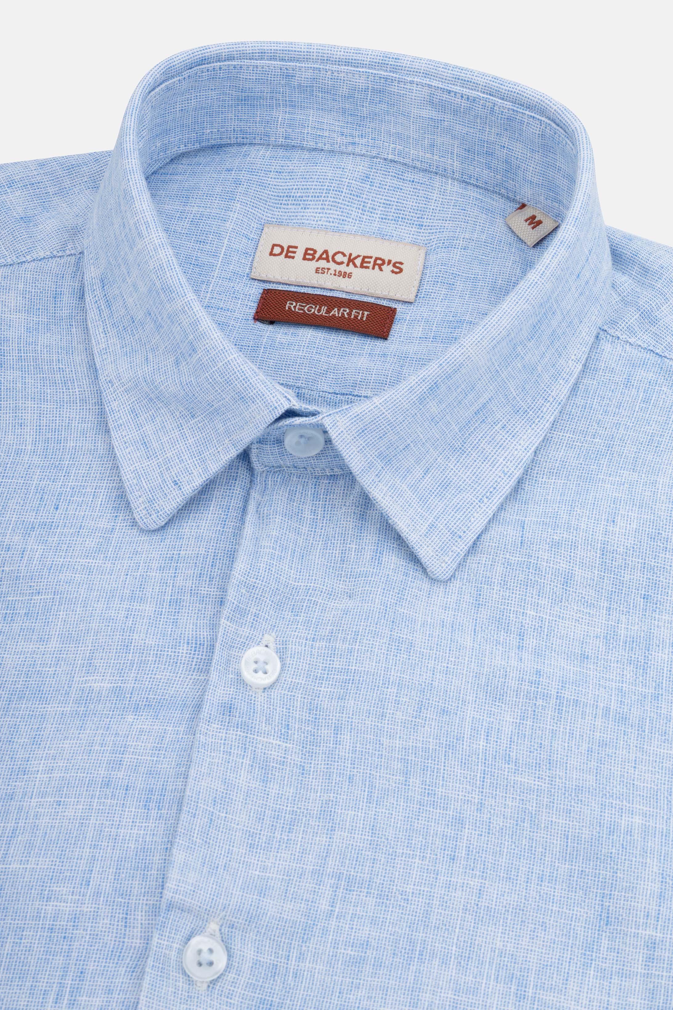 Light Blue Linen Blend Smart Casual Shirt
