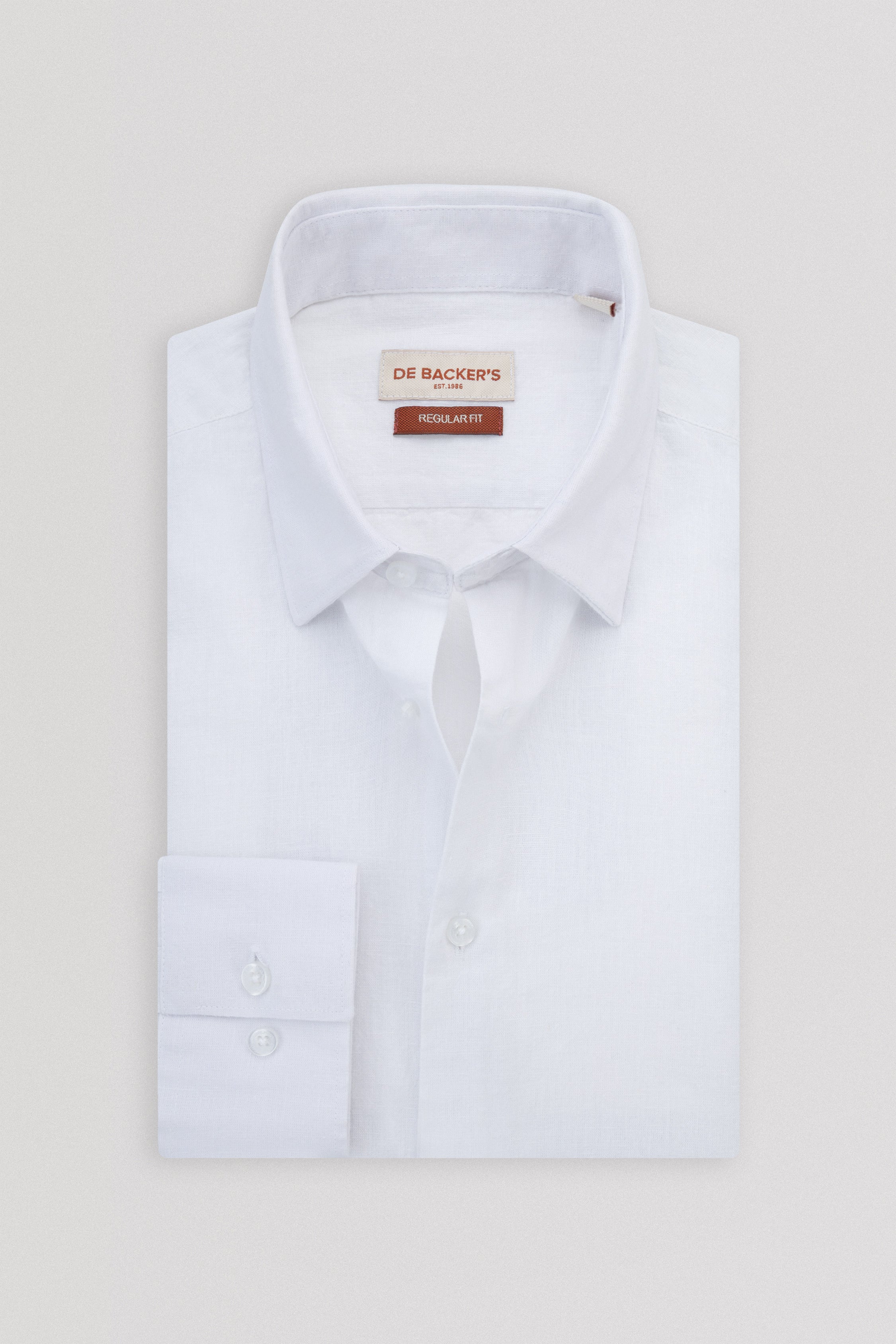 White Linen Blend Casual Shirt