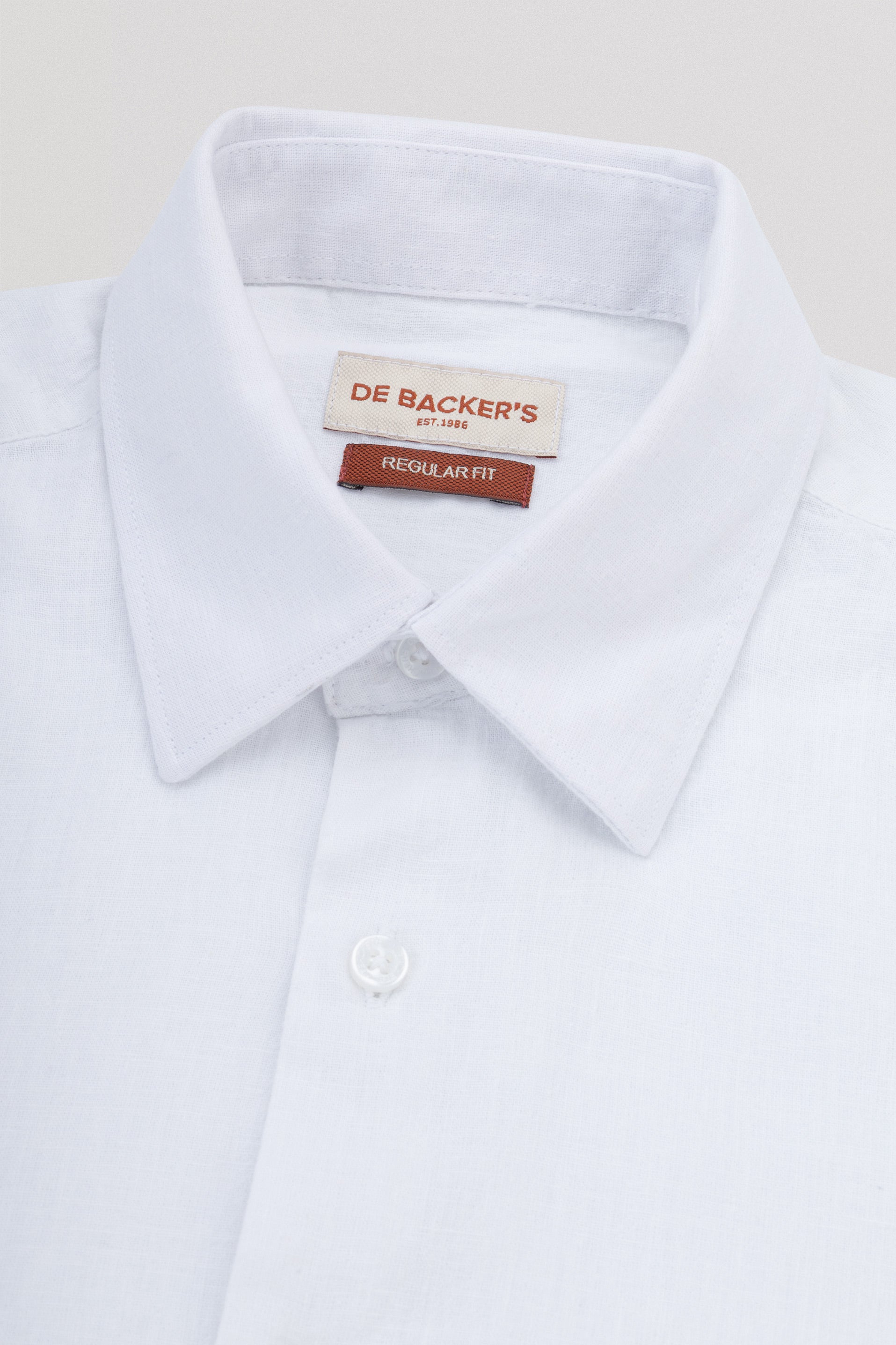 White Linen Blend Casual Shirt