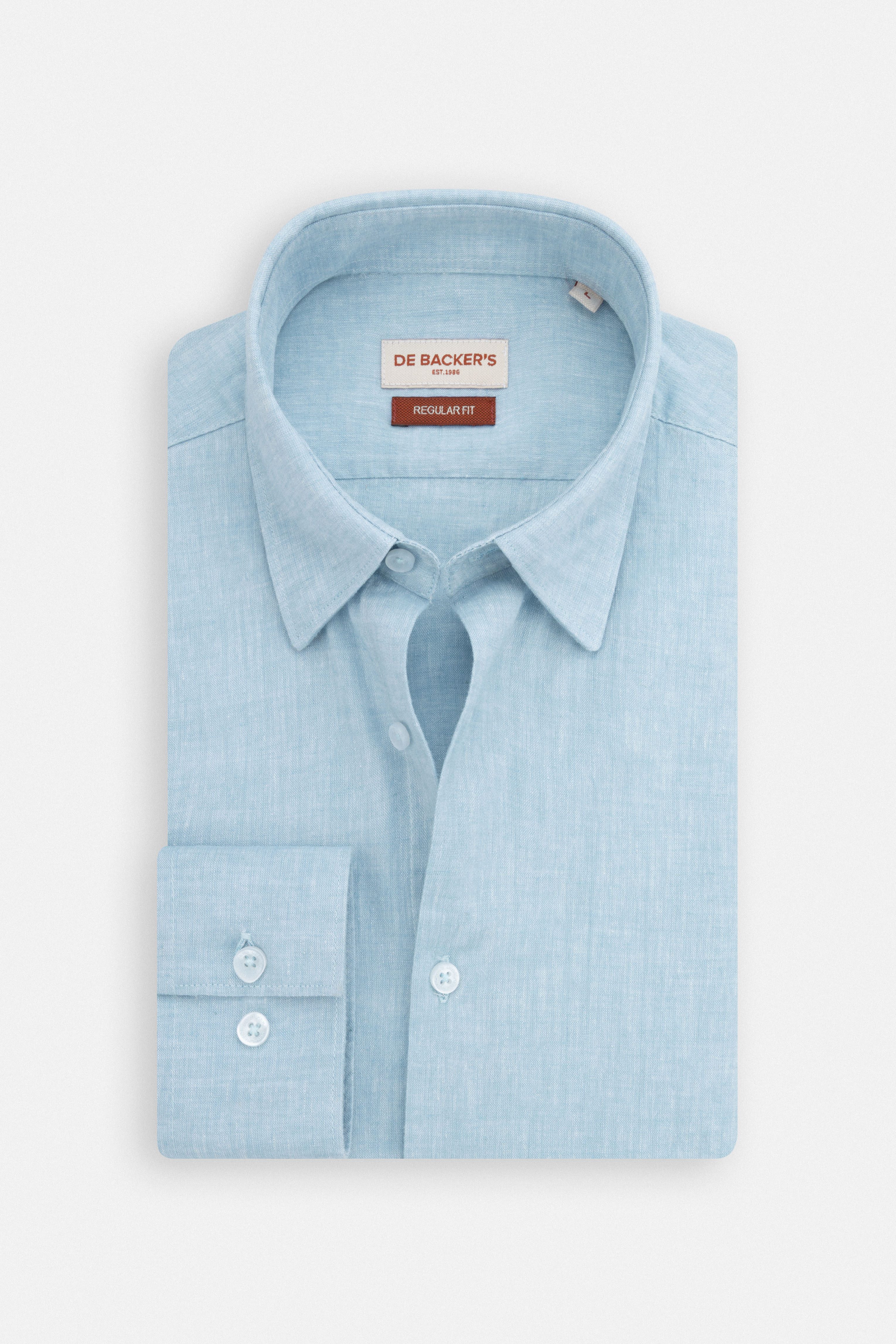 Light Blue Linen Blend Smart Casual Shirt