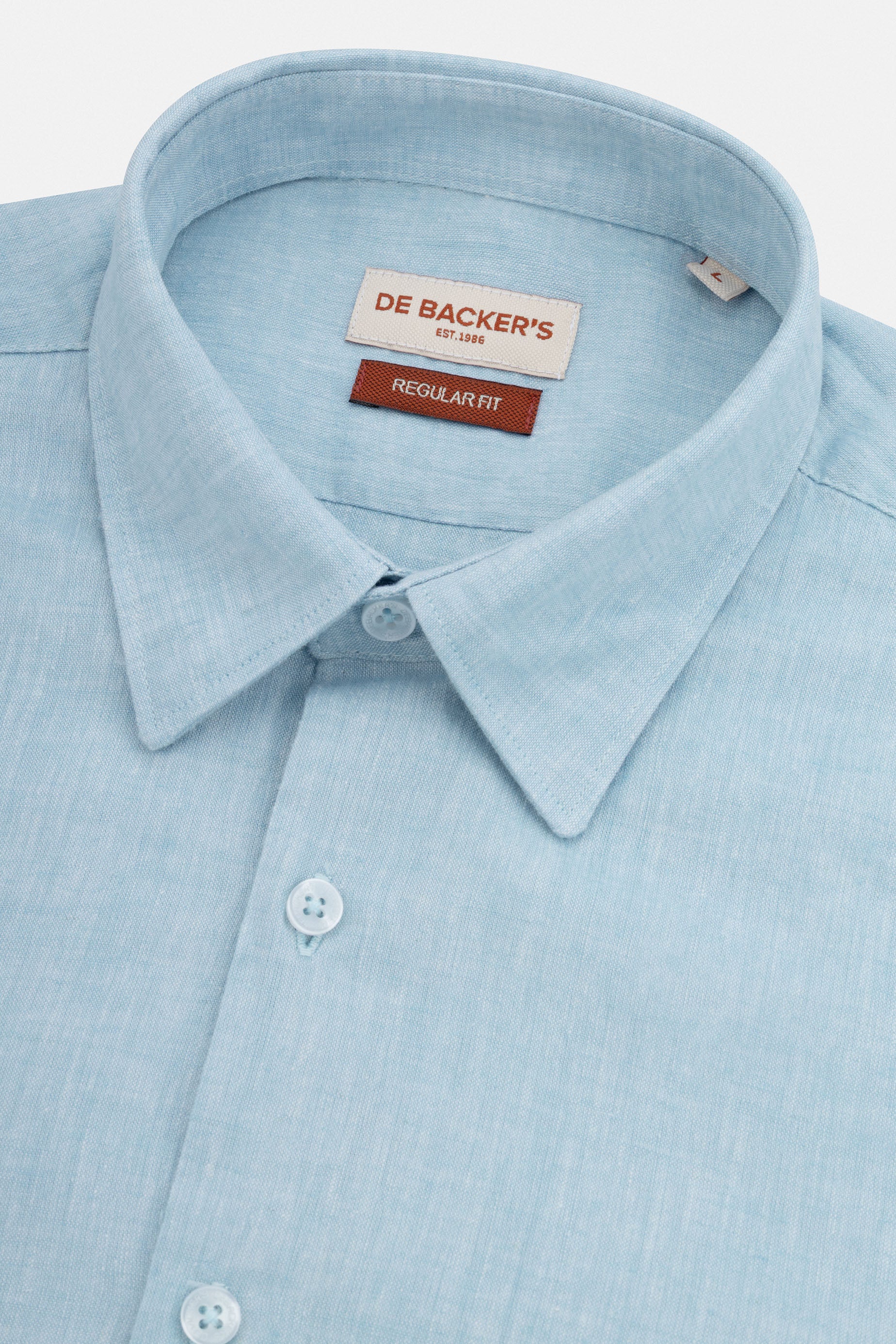Light Blue Linen Blend Smart Casual Shirt