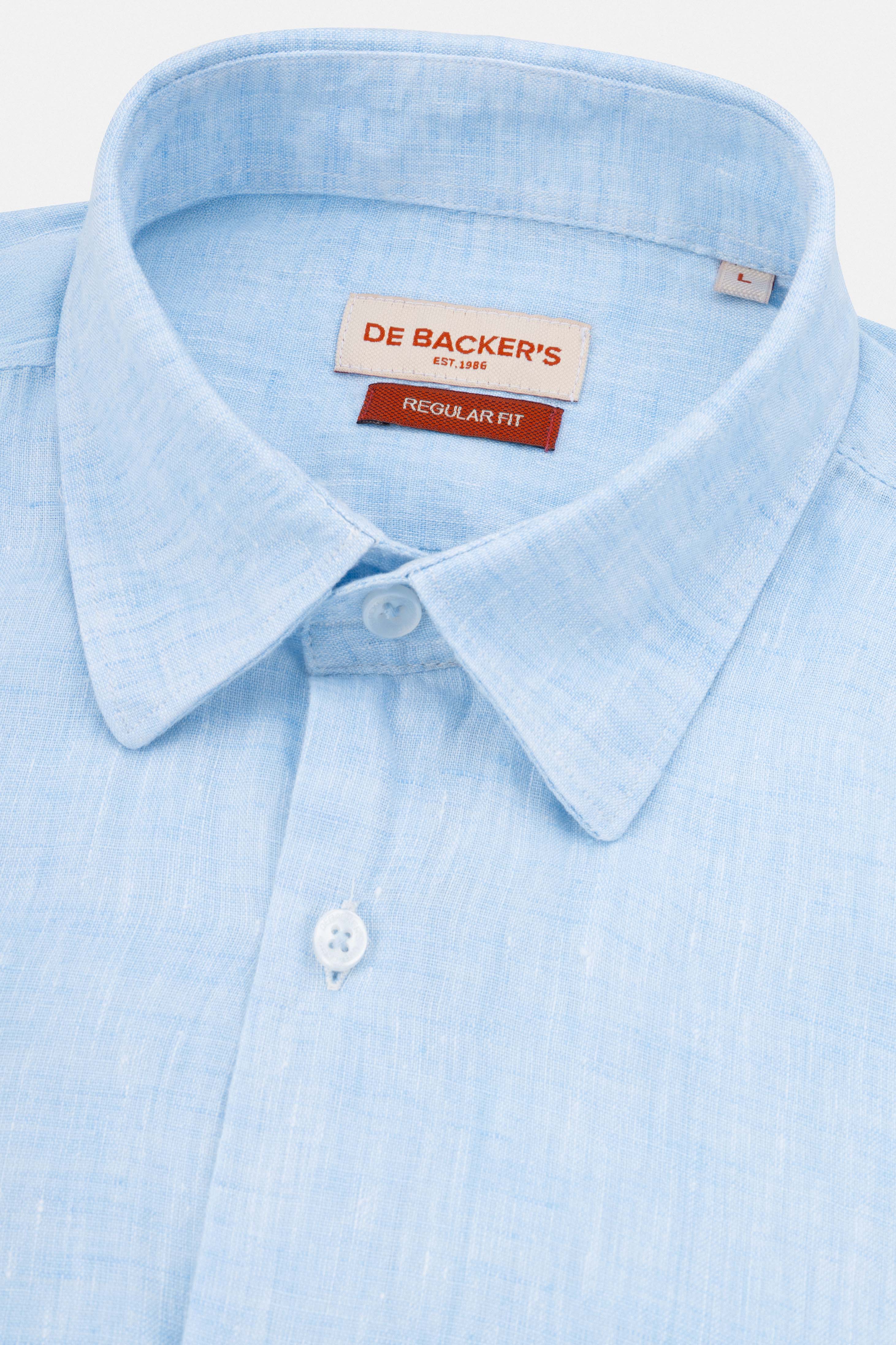 Light Blue Linen Casual Shirt