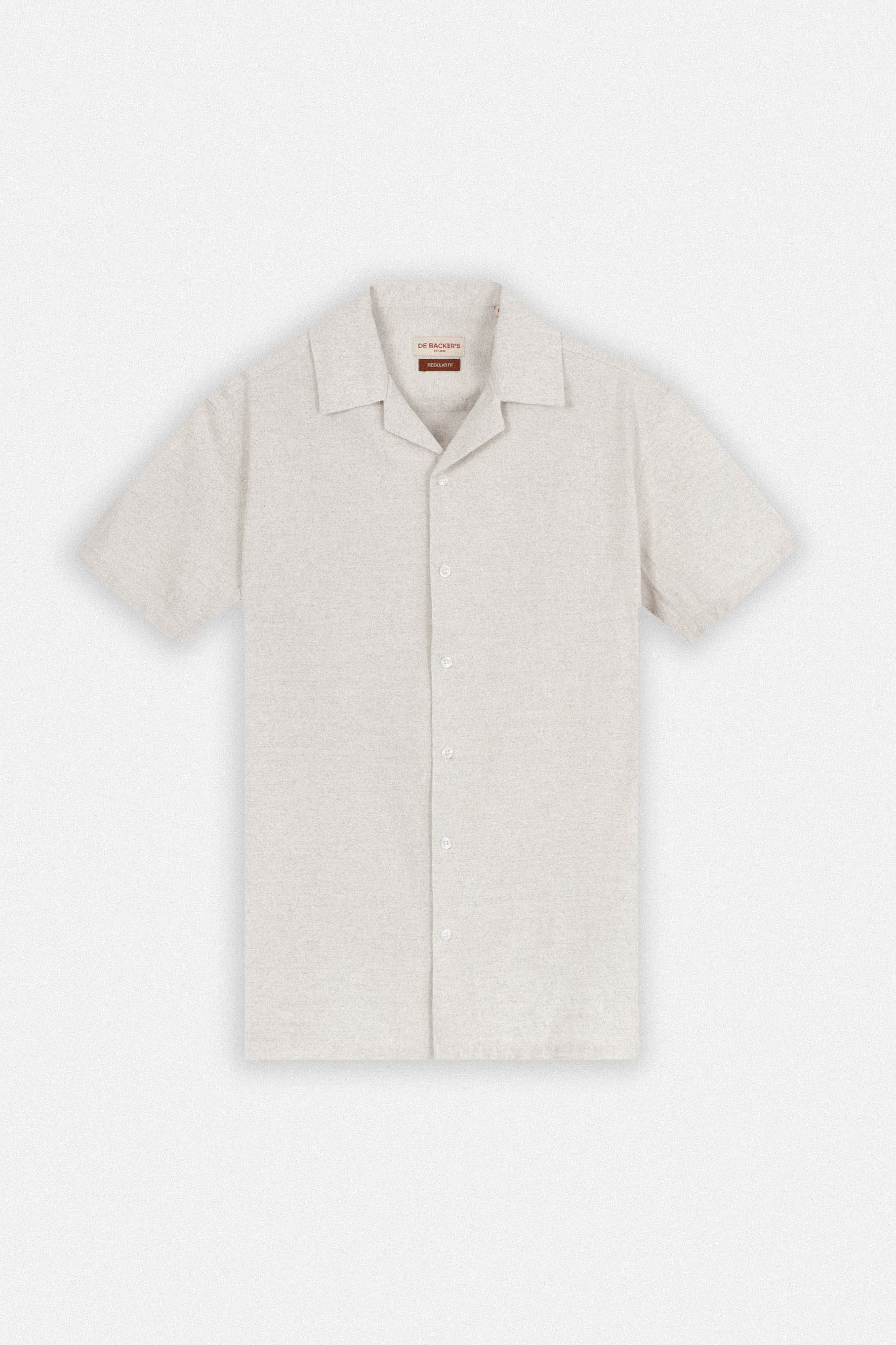 Light Beige Linen Short Sleeves Shirt