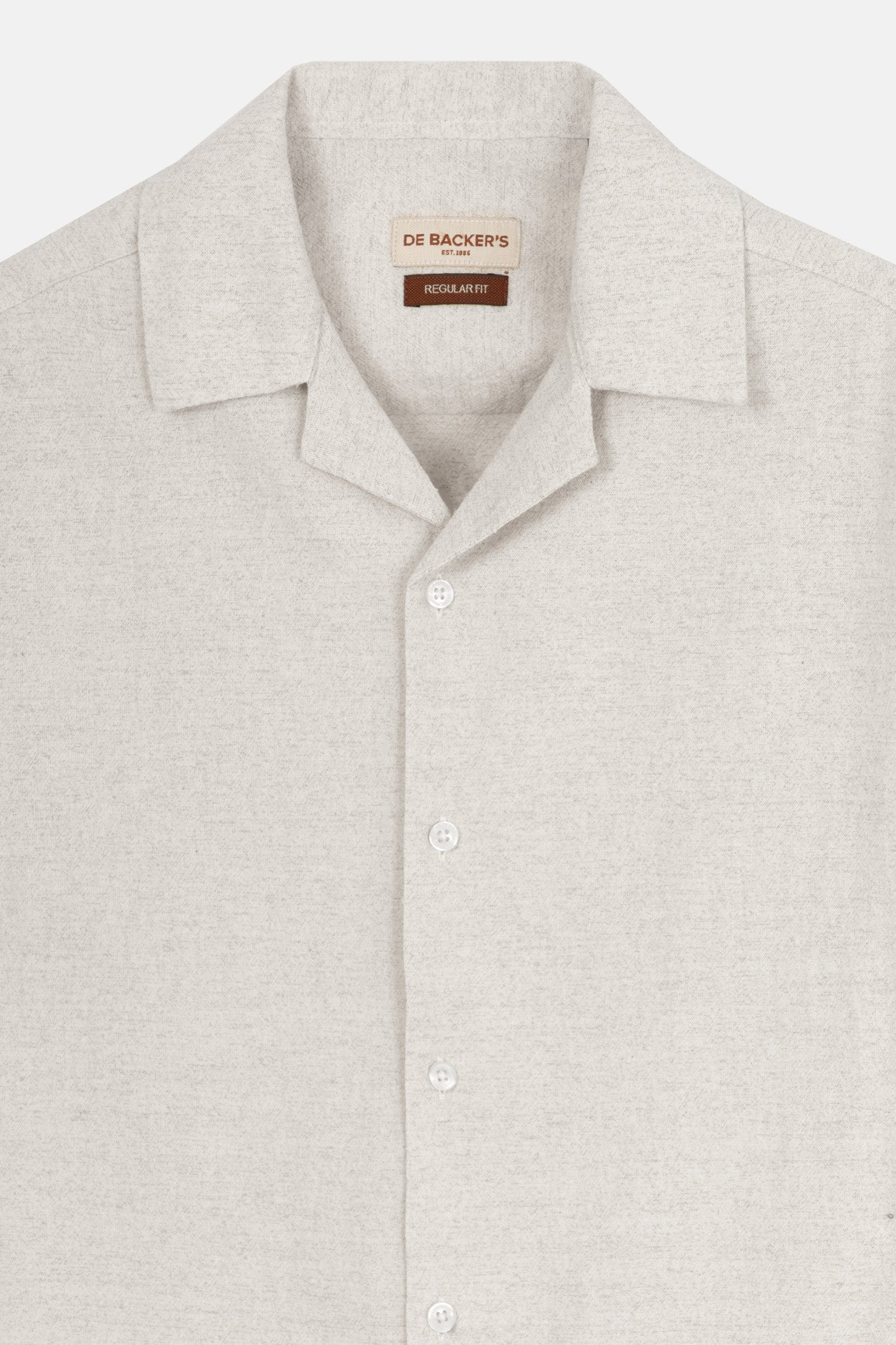 Light Beige Linen Short Sleeves Shirt