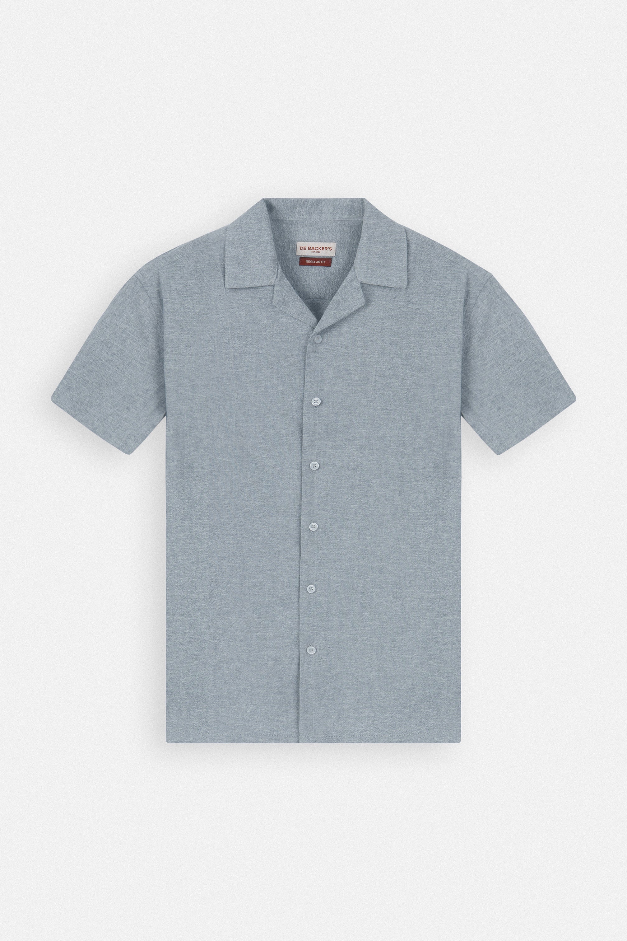 Gray Linen Short Sleeves Shirt