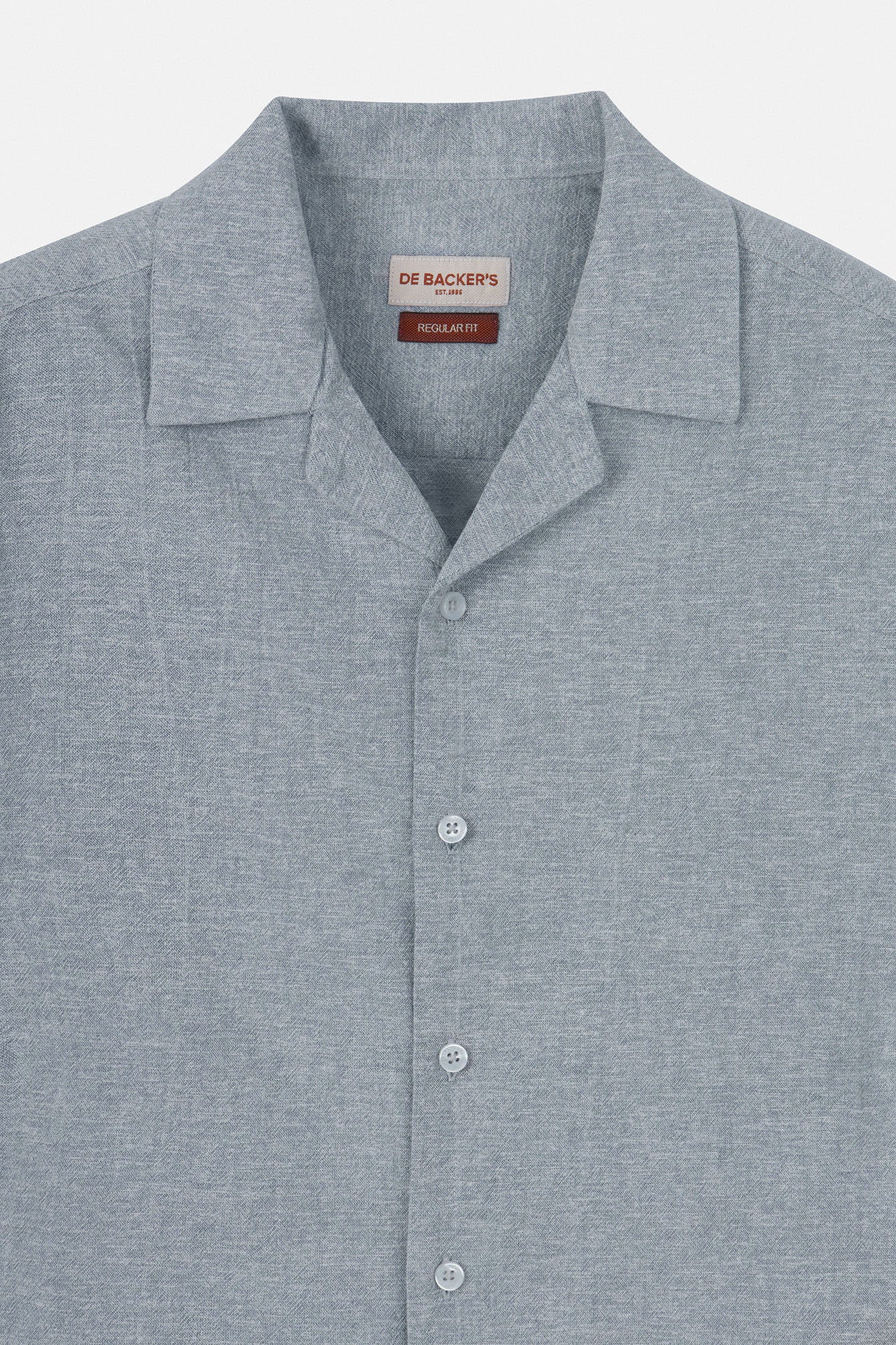 Gray Linen Short Sleeves Shirt