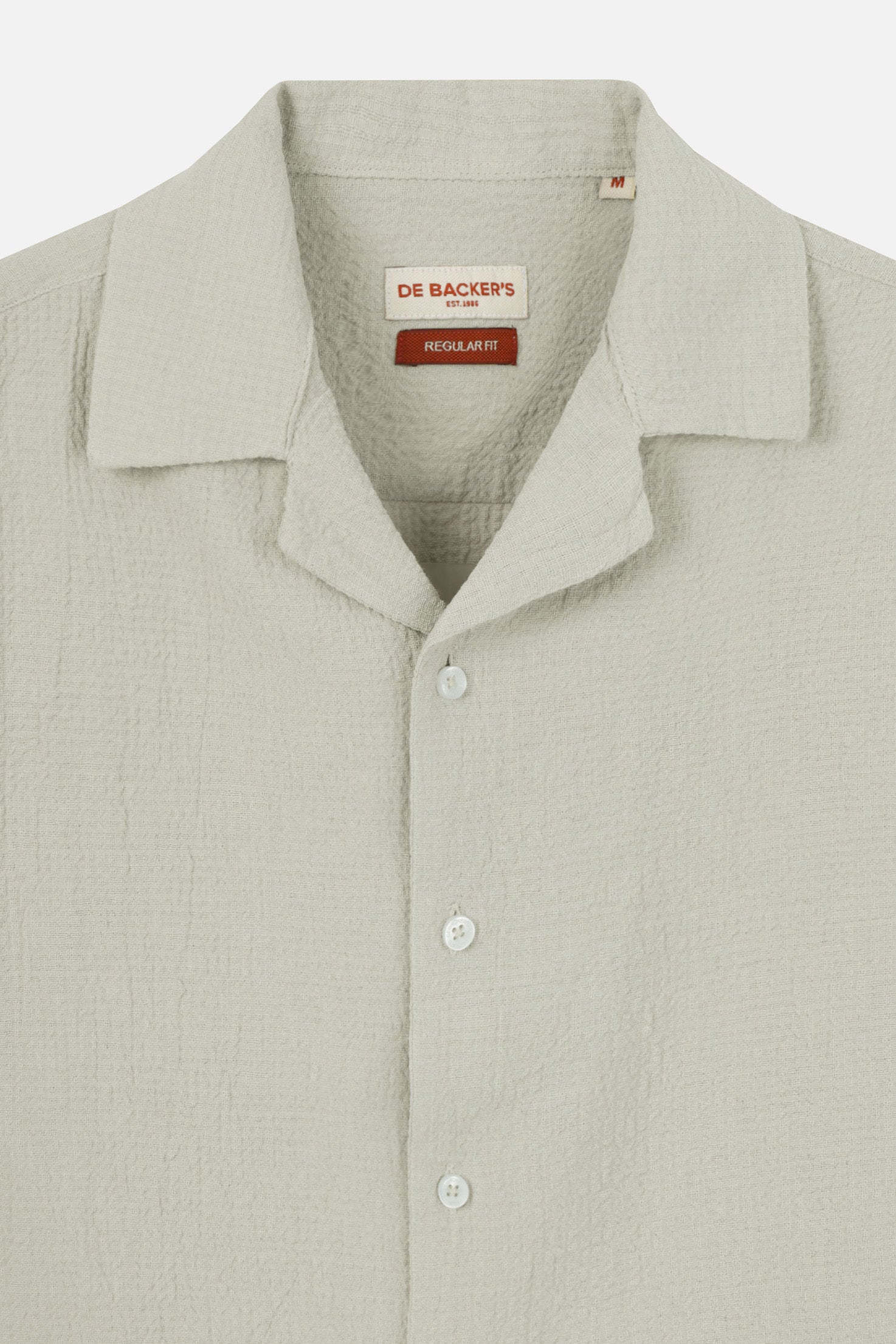 Jacquard Dark Beige Short Sleeves Shirt