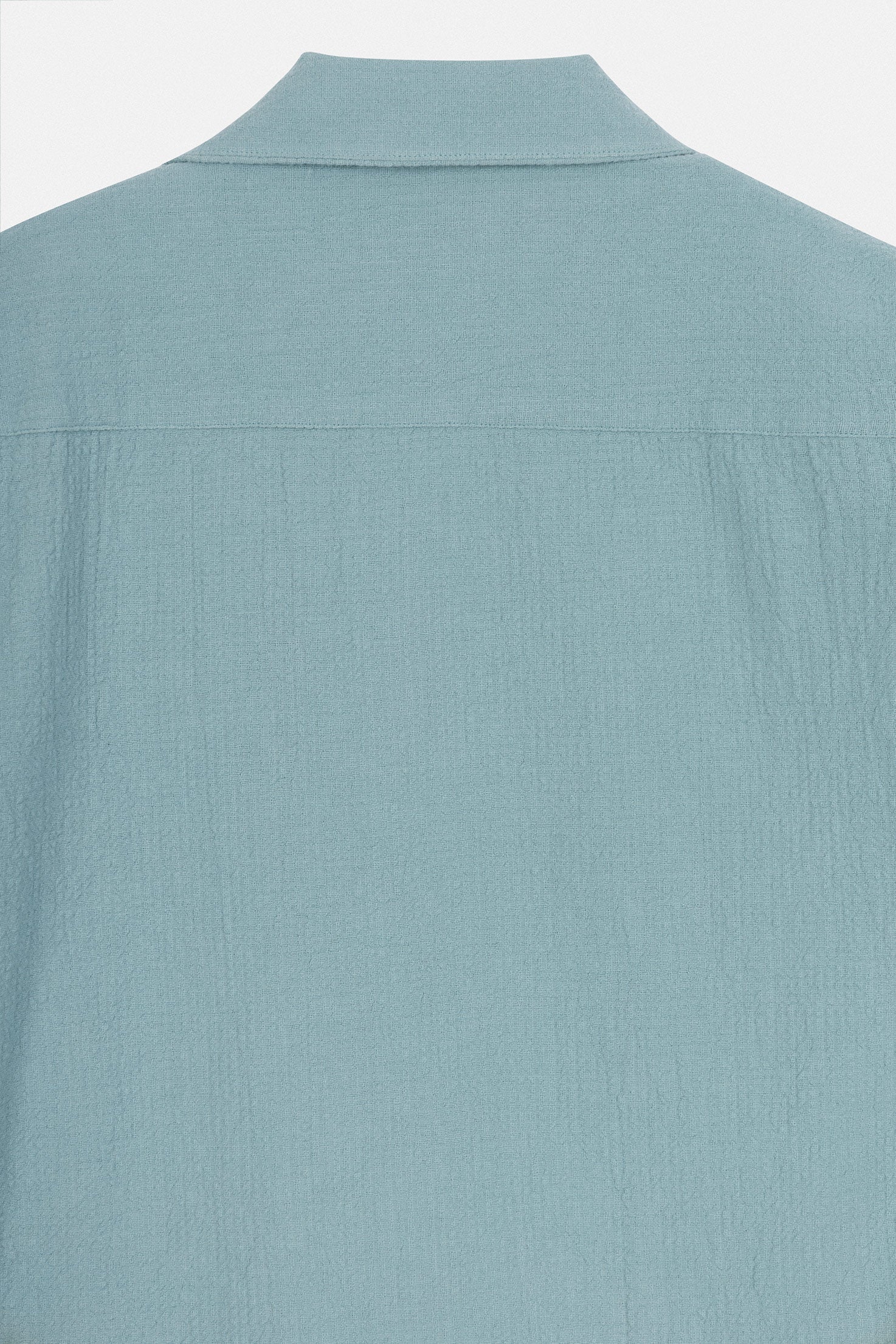 Jacquard Turquoise Short Sleeves Shirt