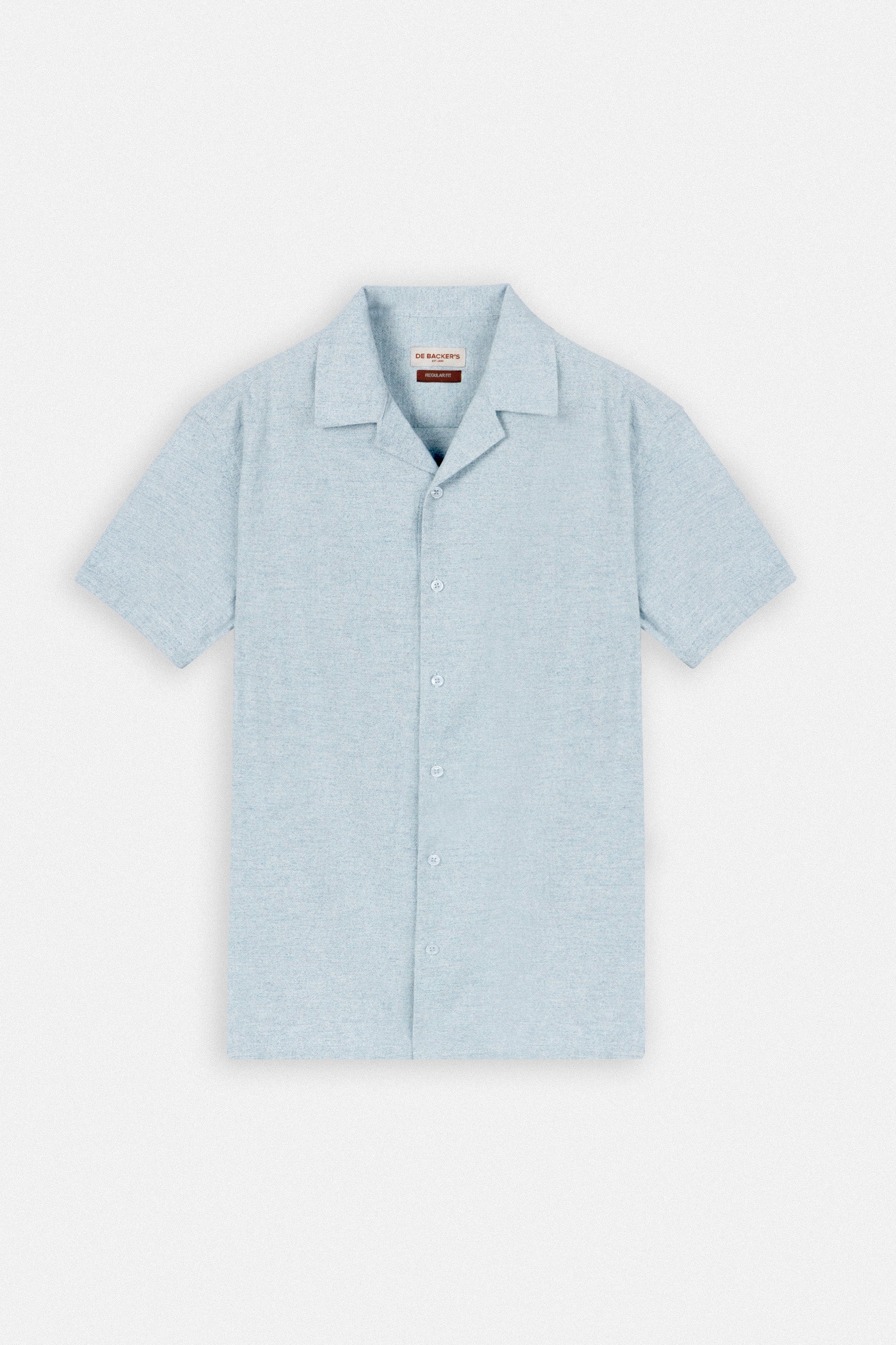 Light Blue Linen Short Sleeves Shirt