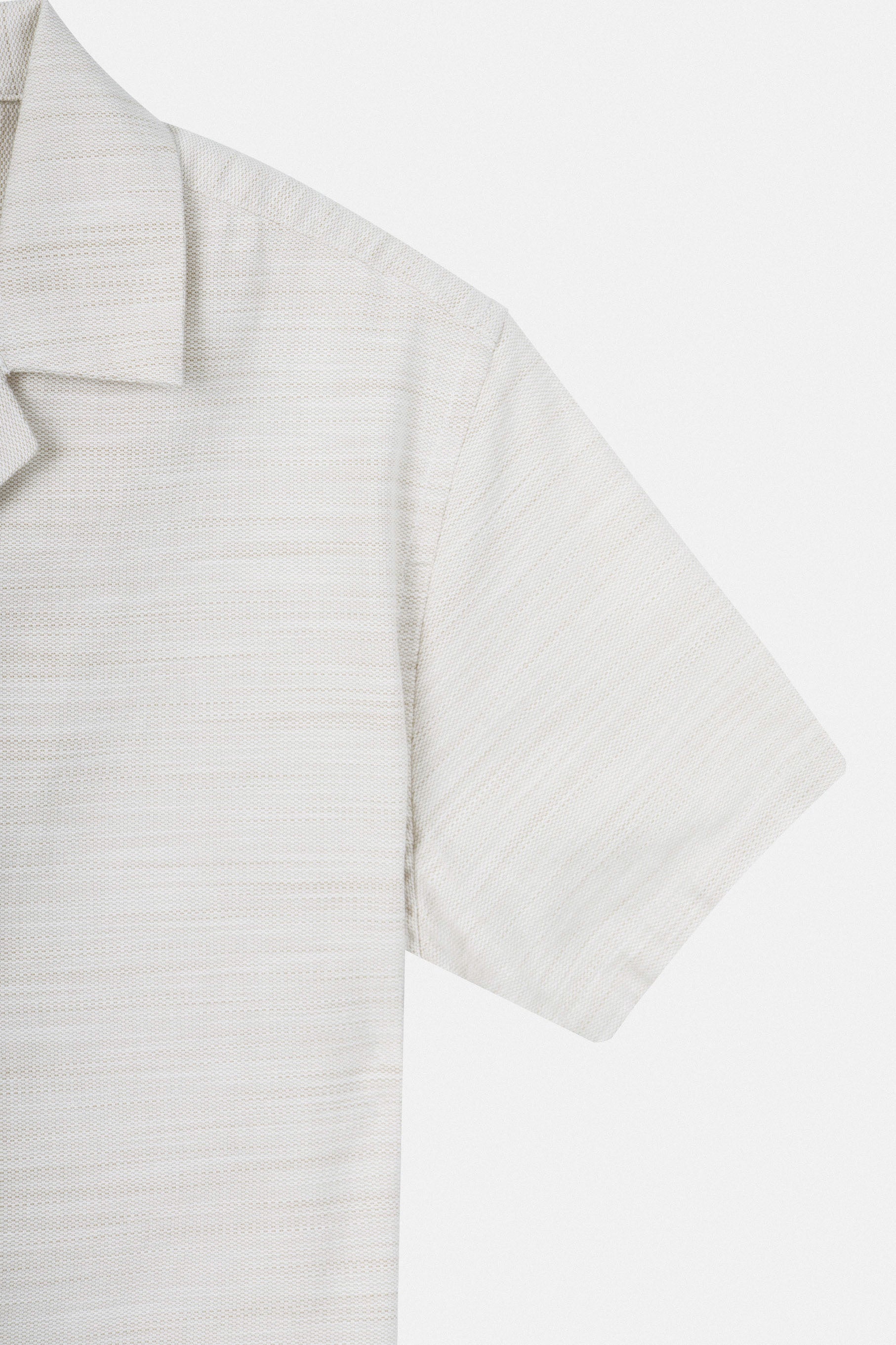 Light Beige Short Sleeves Shirt