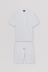 Jacquard White Men's Set