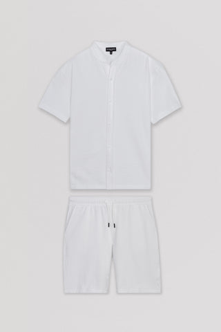 Jacquard White Men's Set