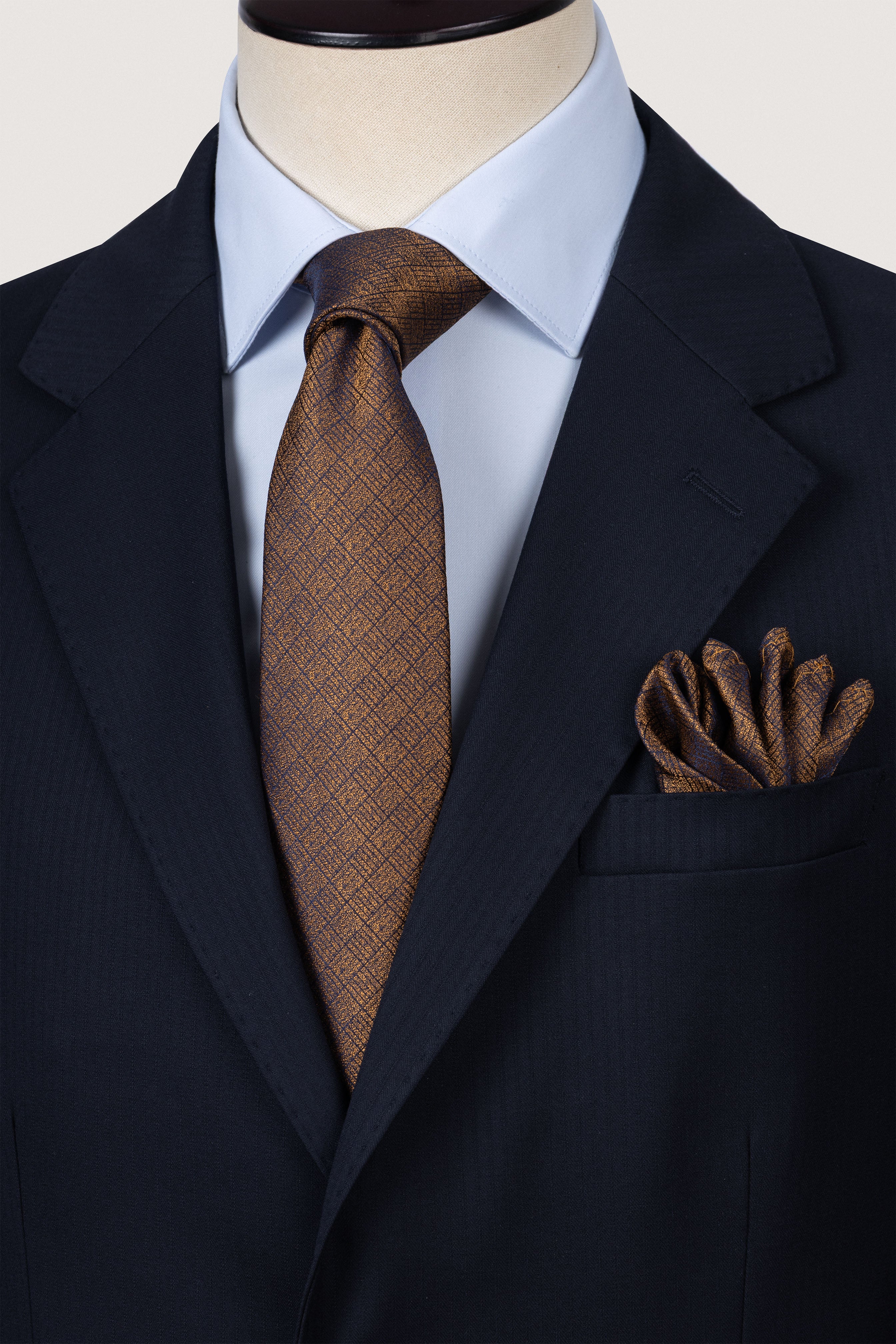 Navy Striped Classic Suit