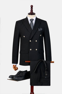 Striped Black Bamboo Suit