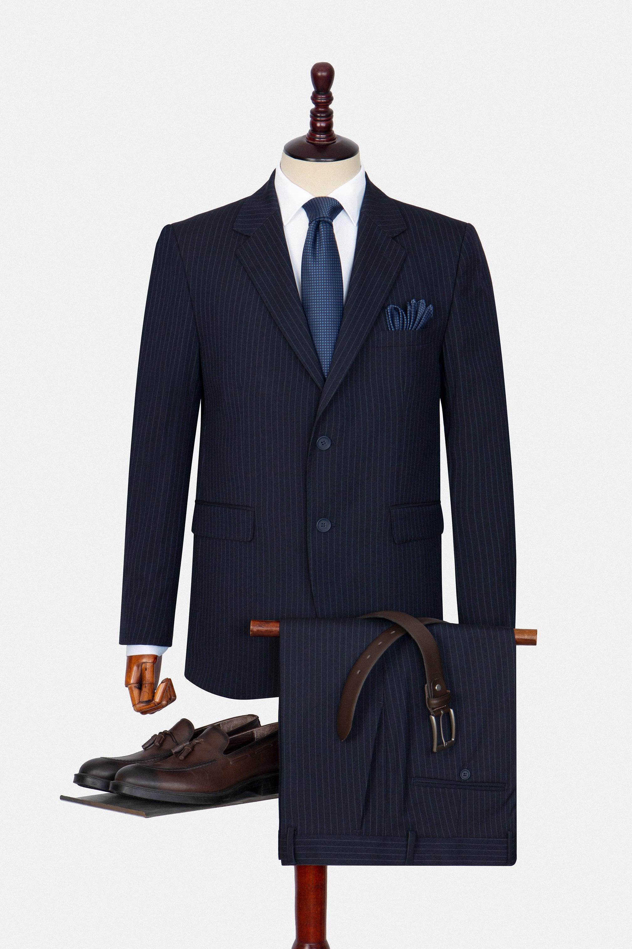 Striped Navy Suit