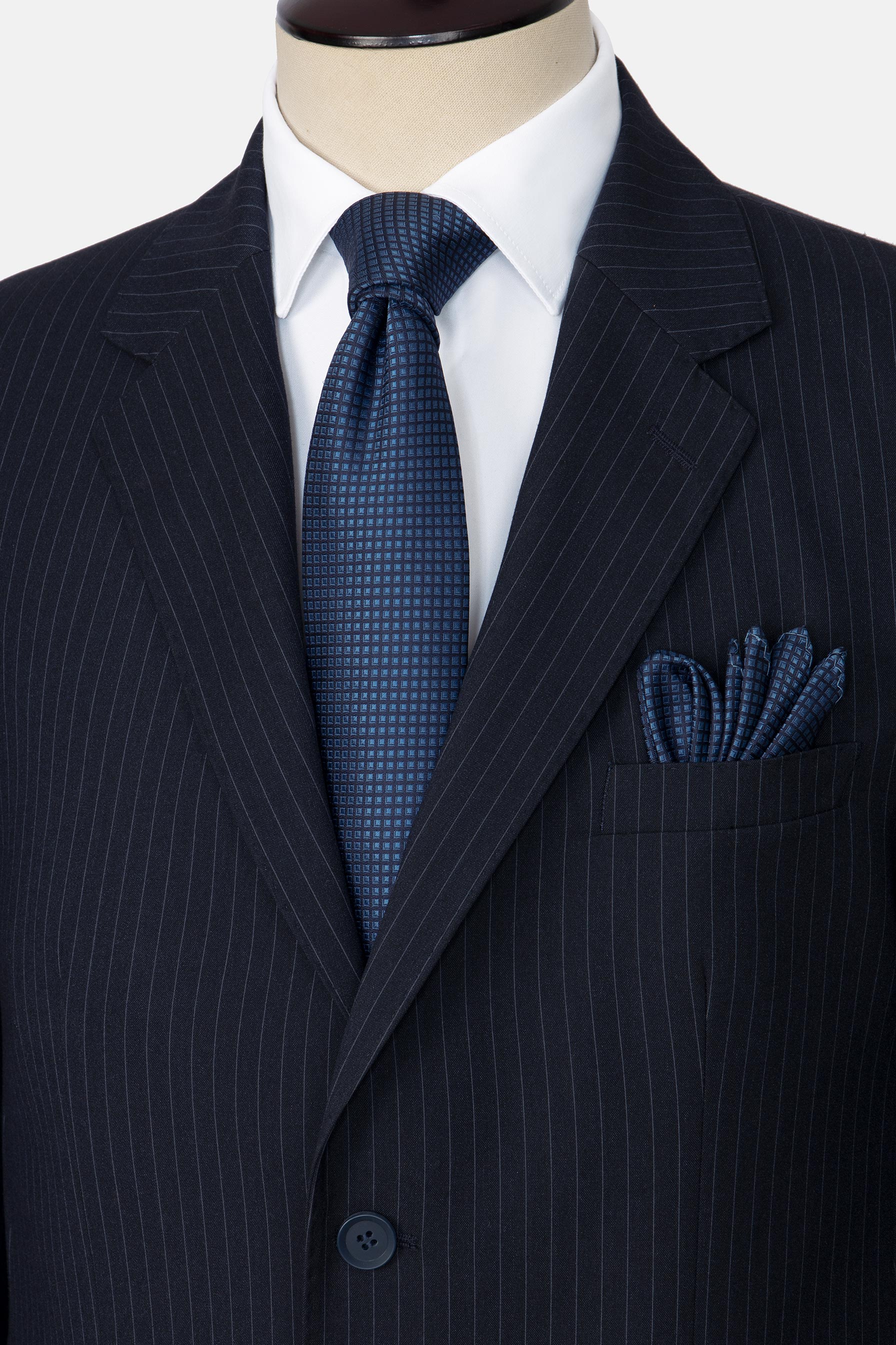 Striped Navy Suit