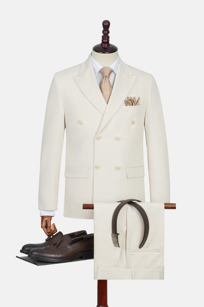 بدلة كاجوال صفين أزرار أوف وايت