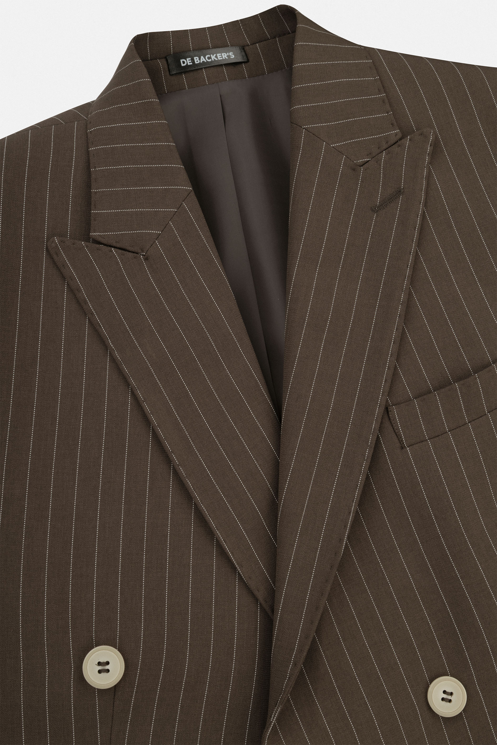 Striped Double Breasted Brown Suite