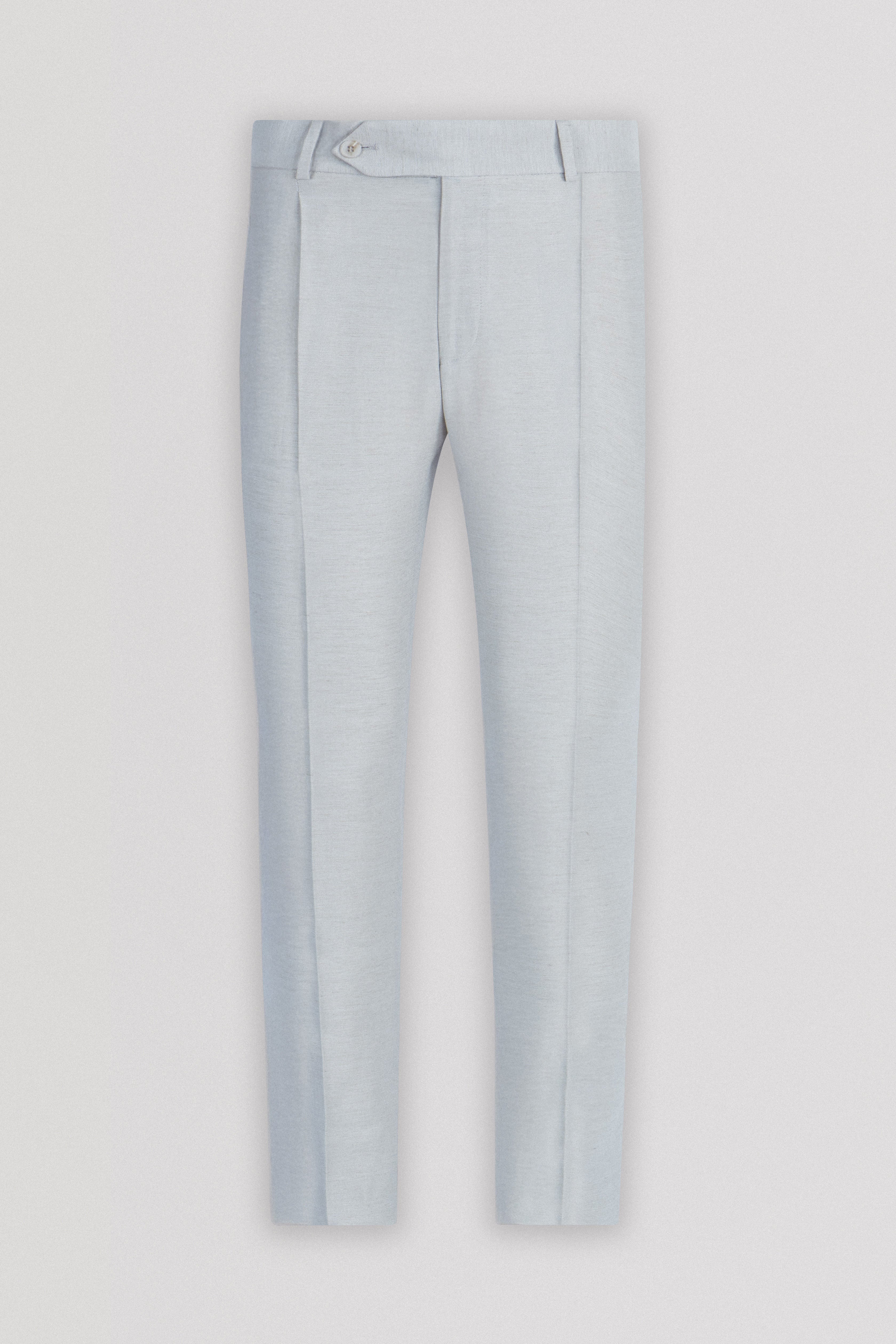 Light Gray Linen Blend Smart Casual pants