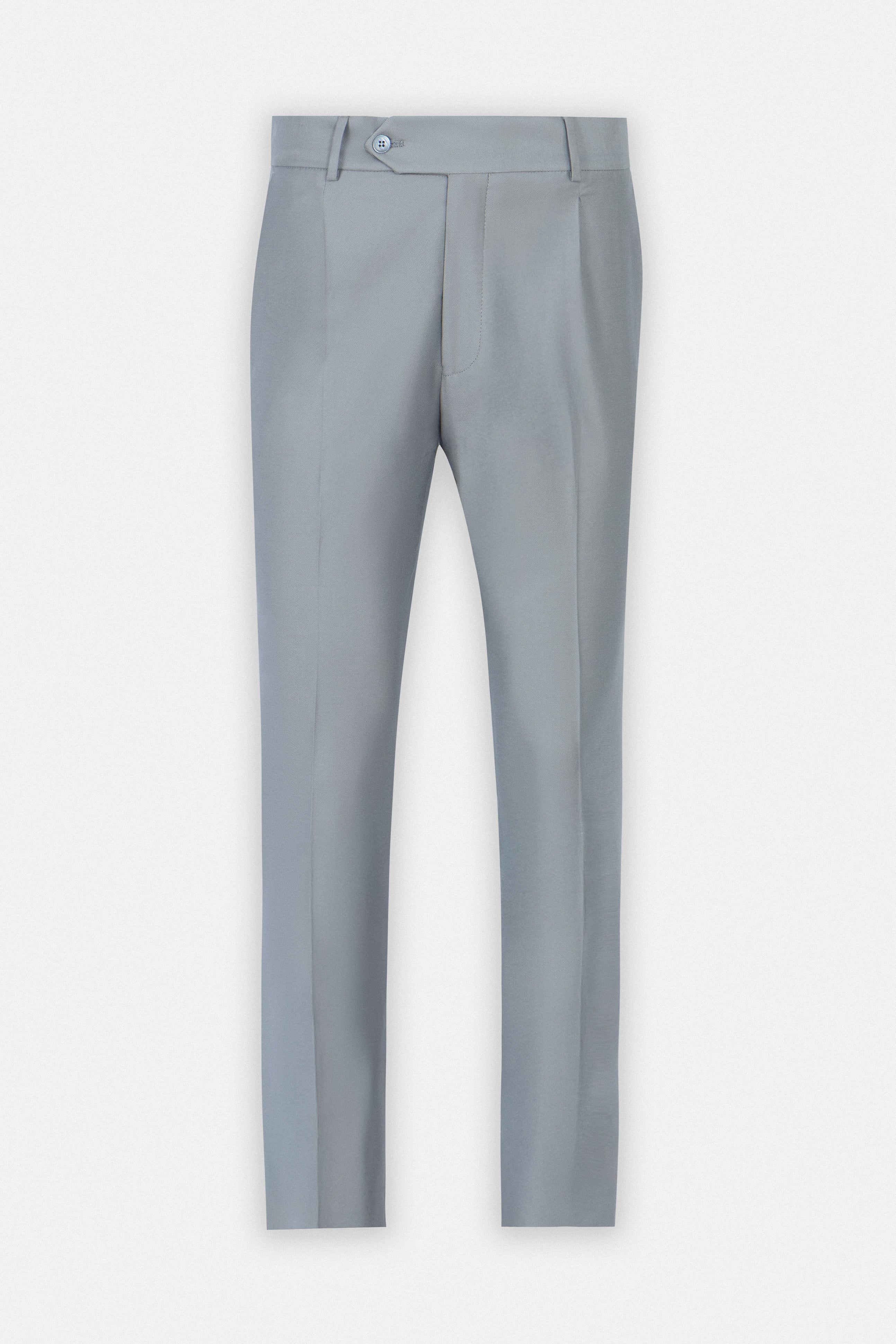 Gray Linen Blend Smart Casual pants