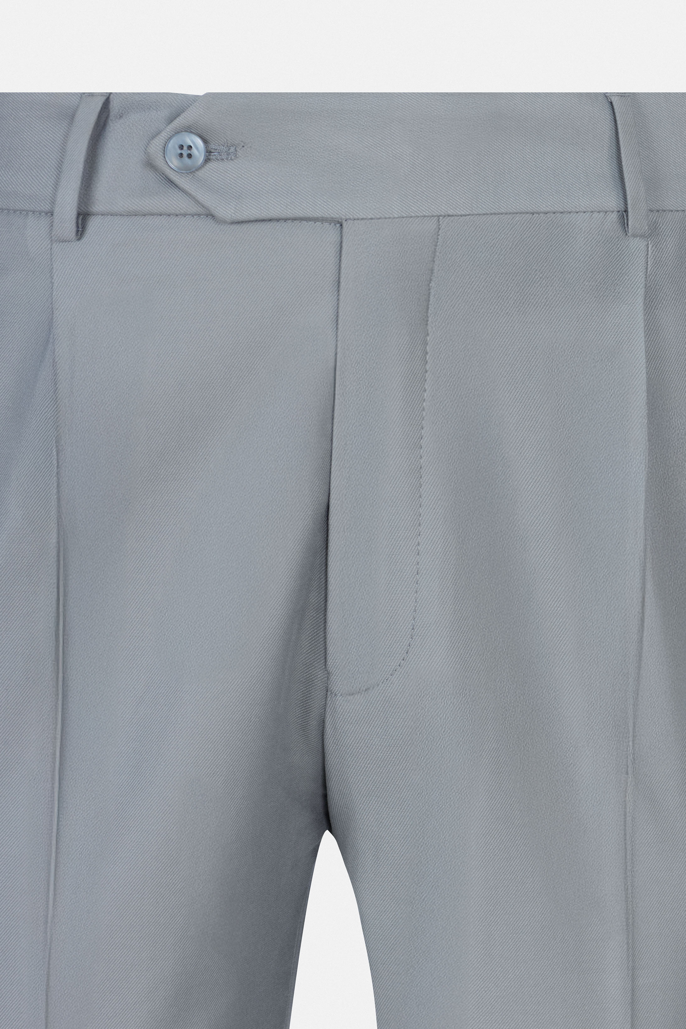 Gray Linen Blend Smart Casual pants