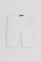 Patterned Off White Gabardine Short - De Backers - 1