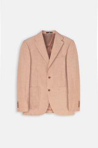 Orange Casual Linen Blazer
