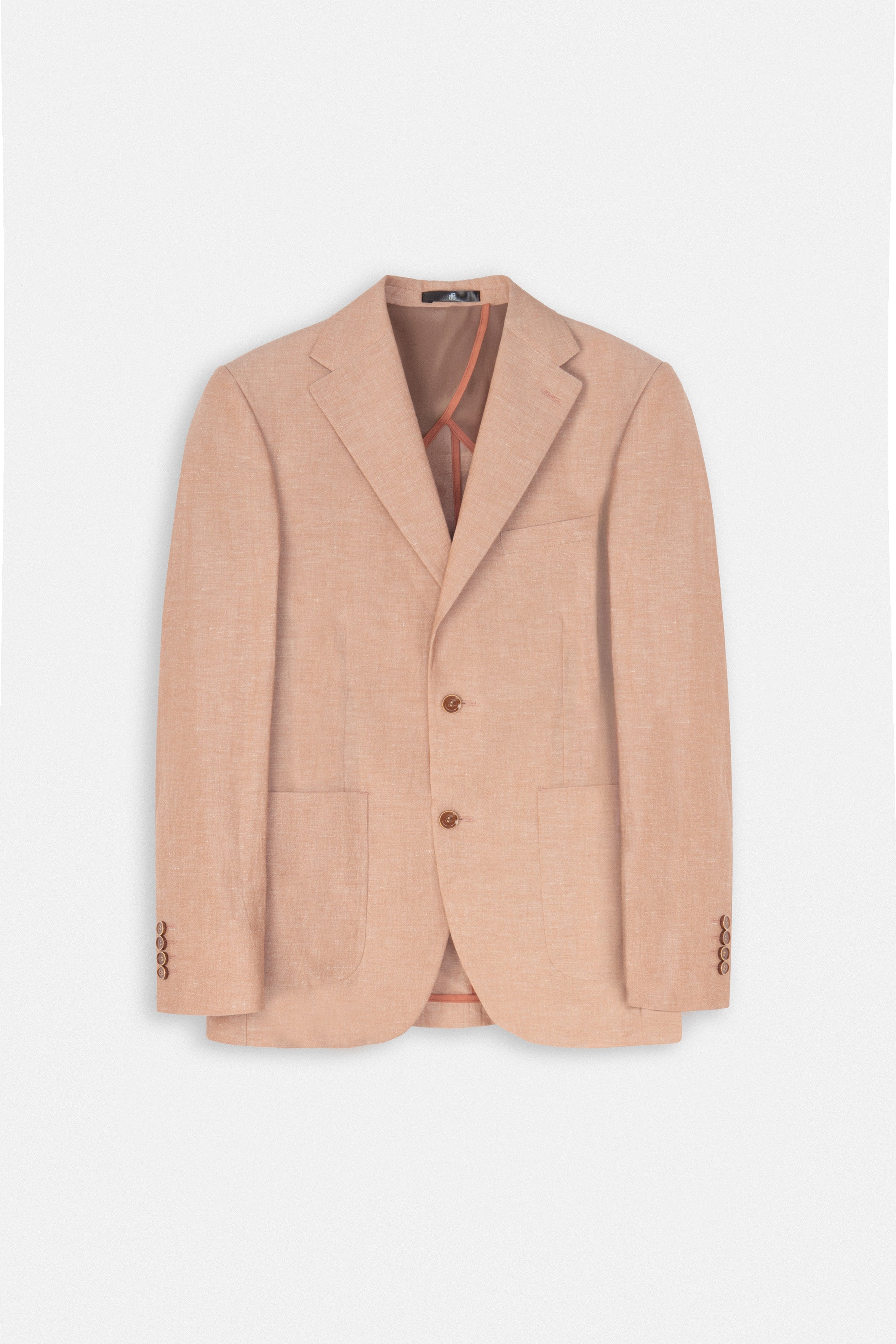 Orange Casual Linen Blazer