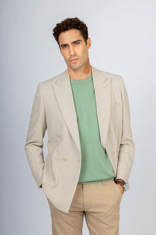 Beige patterned Casual Blazer