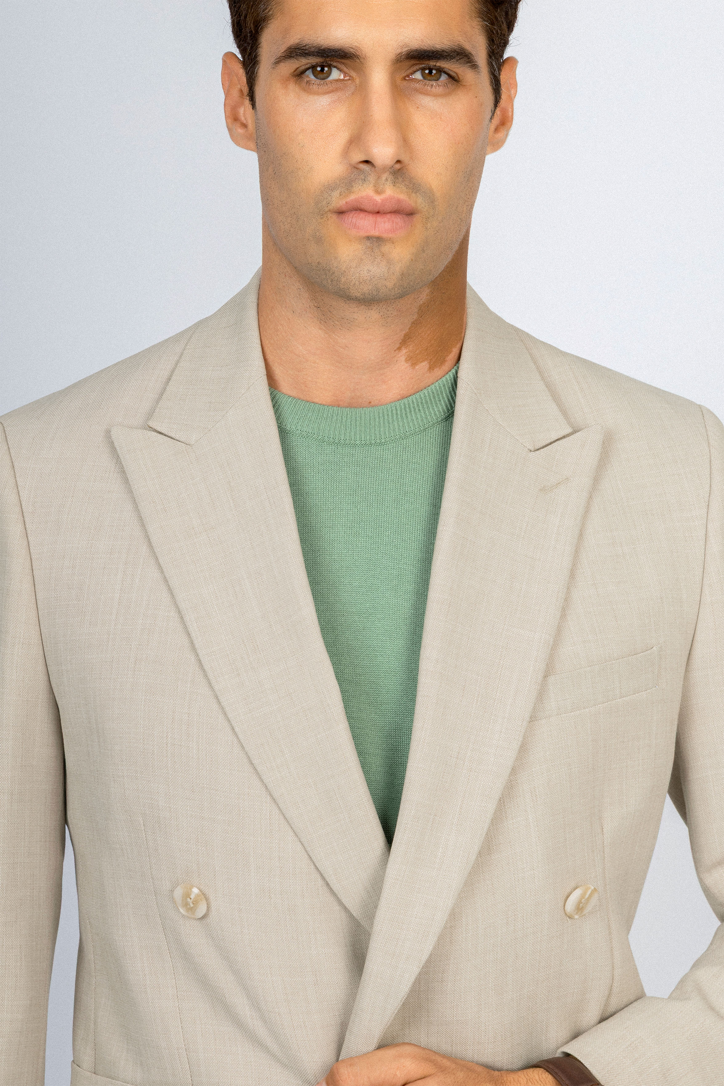 Beige patterned Casual Blazer