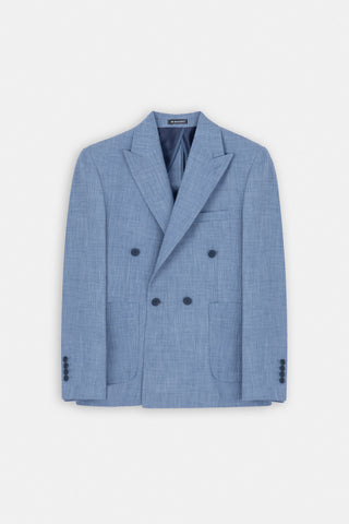 Blue patterned Casual Blazer