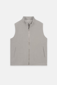 Beige Zip-Up Vest