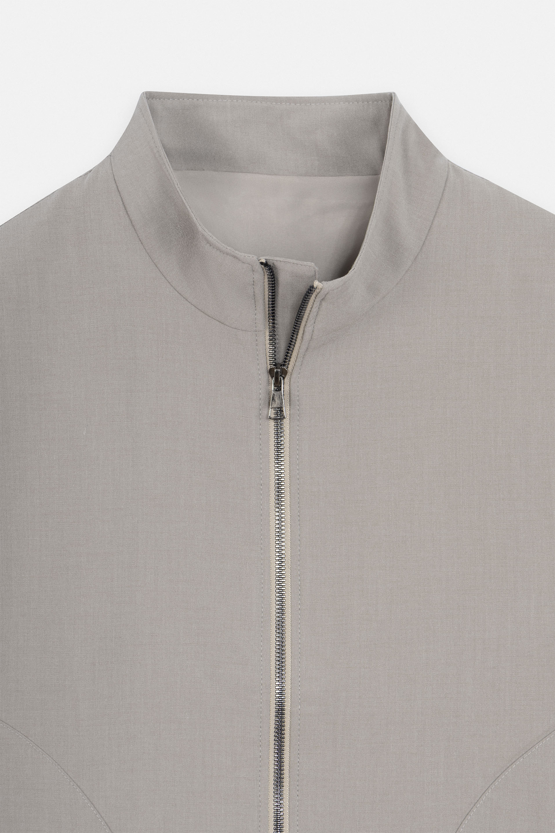 Beige Zip-Up Vest