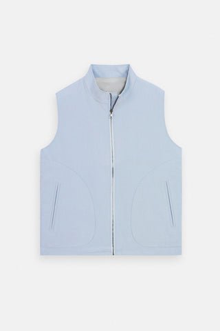 Light Gray Zip-Up Vest
