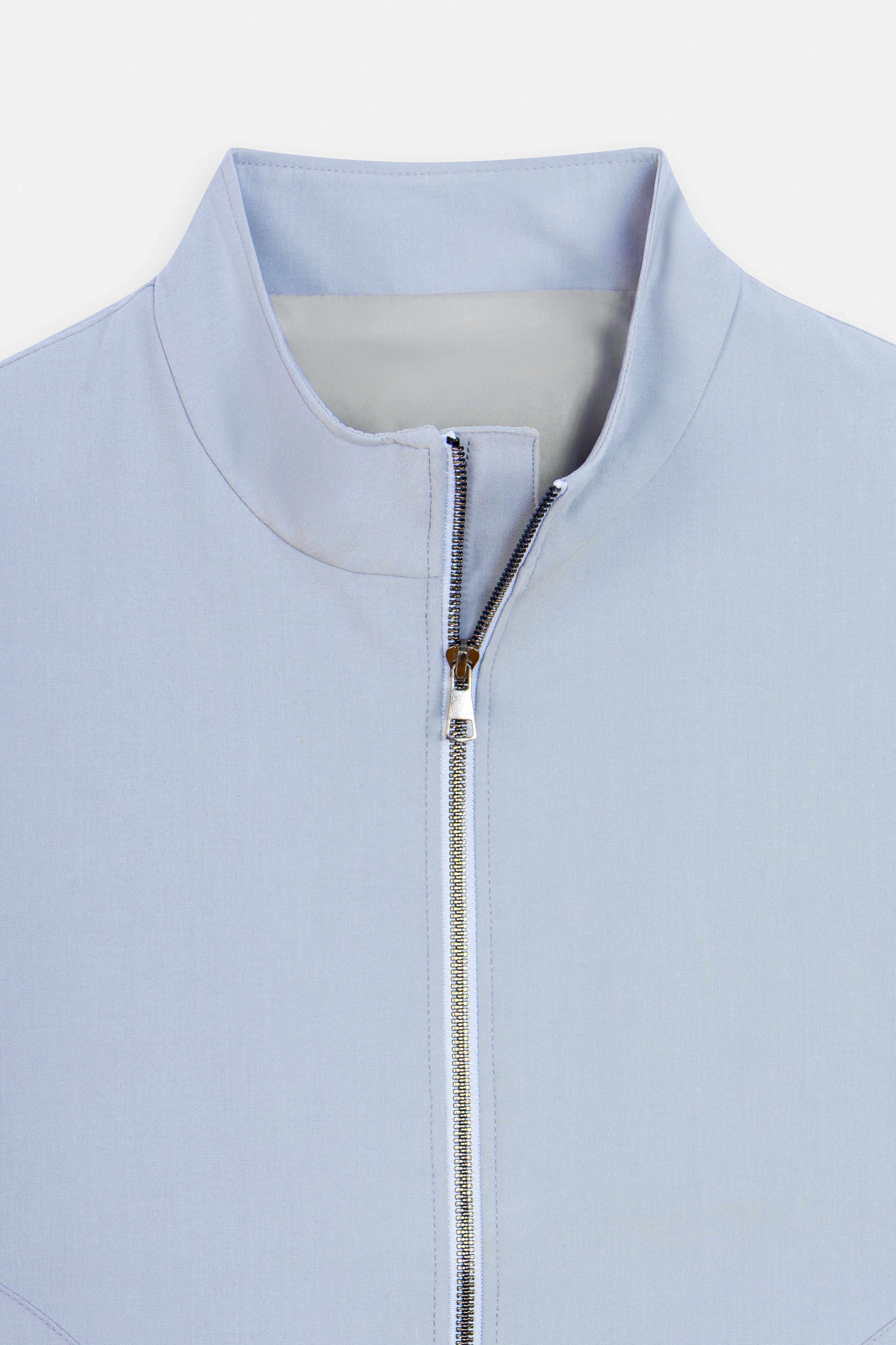 Light Gray Zip-Up Vest