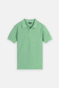 Pique Green Cotton Polo