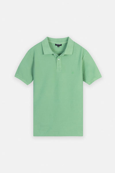 Pique Green Cotton Polo